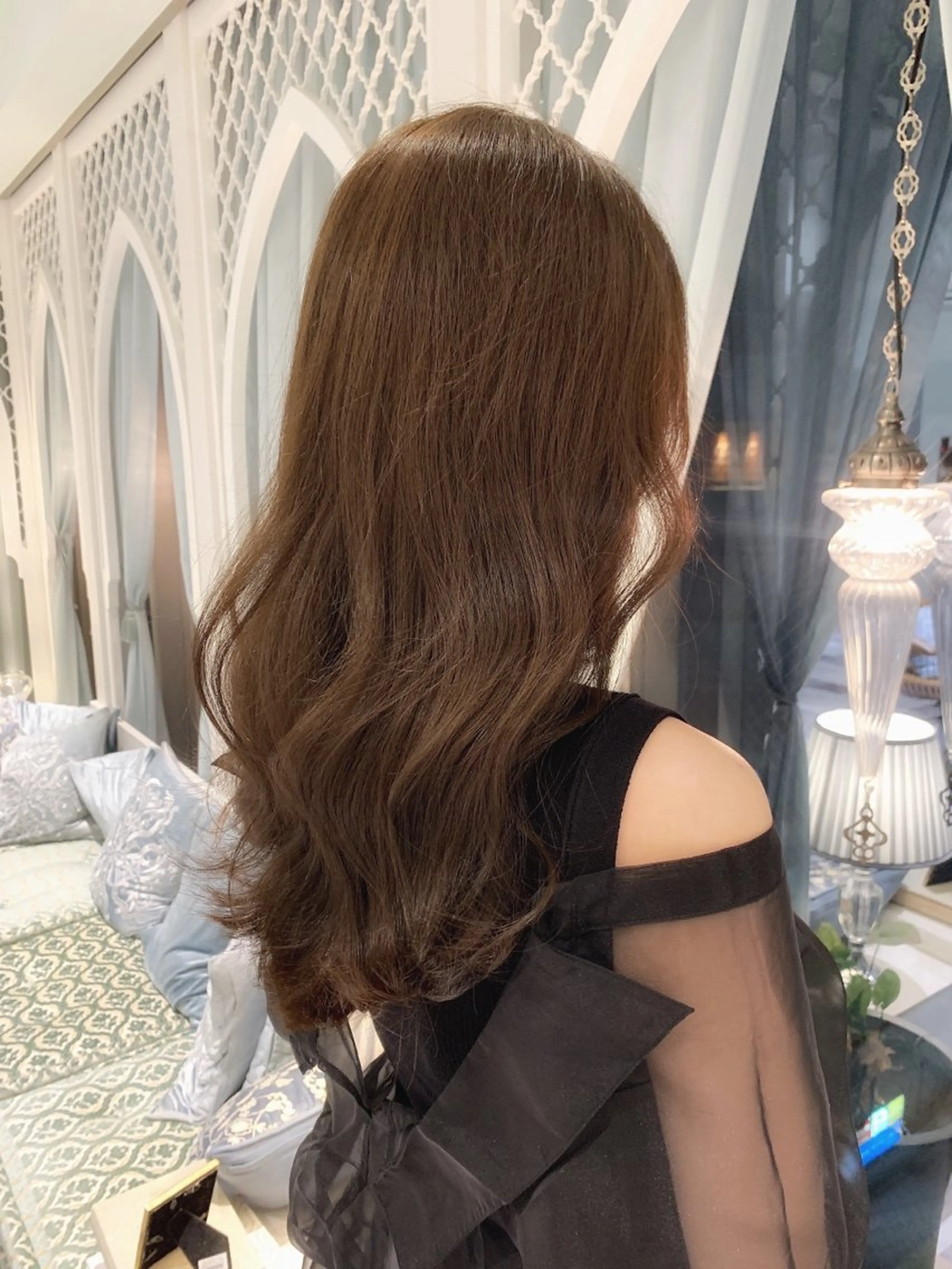 ロング ピンクブラウン 似合わせカラーの達人 ダブルカラー/森栄範のヘアスタイル