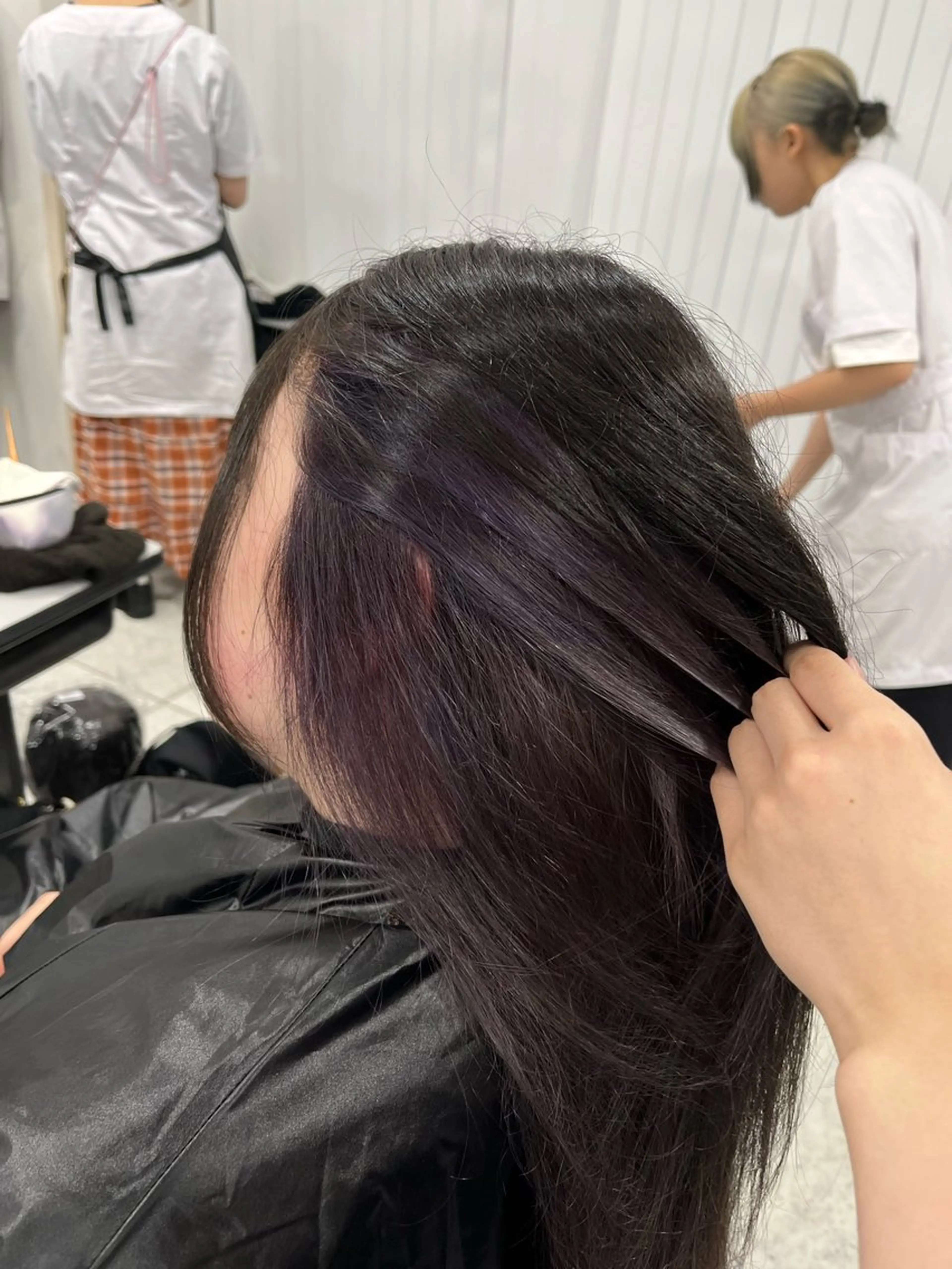 ロング カラー パープルカラー 新倉 あかねのヘアスタイル