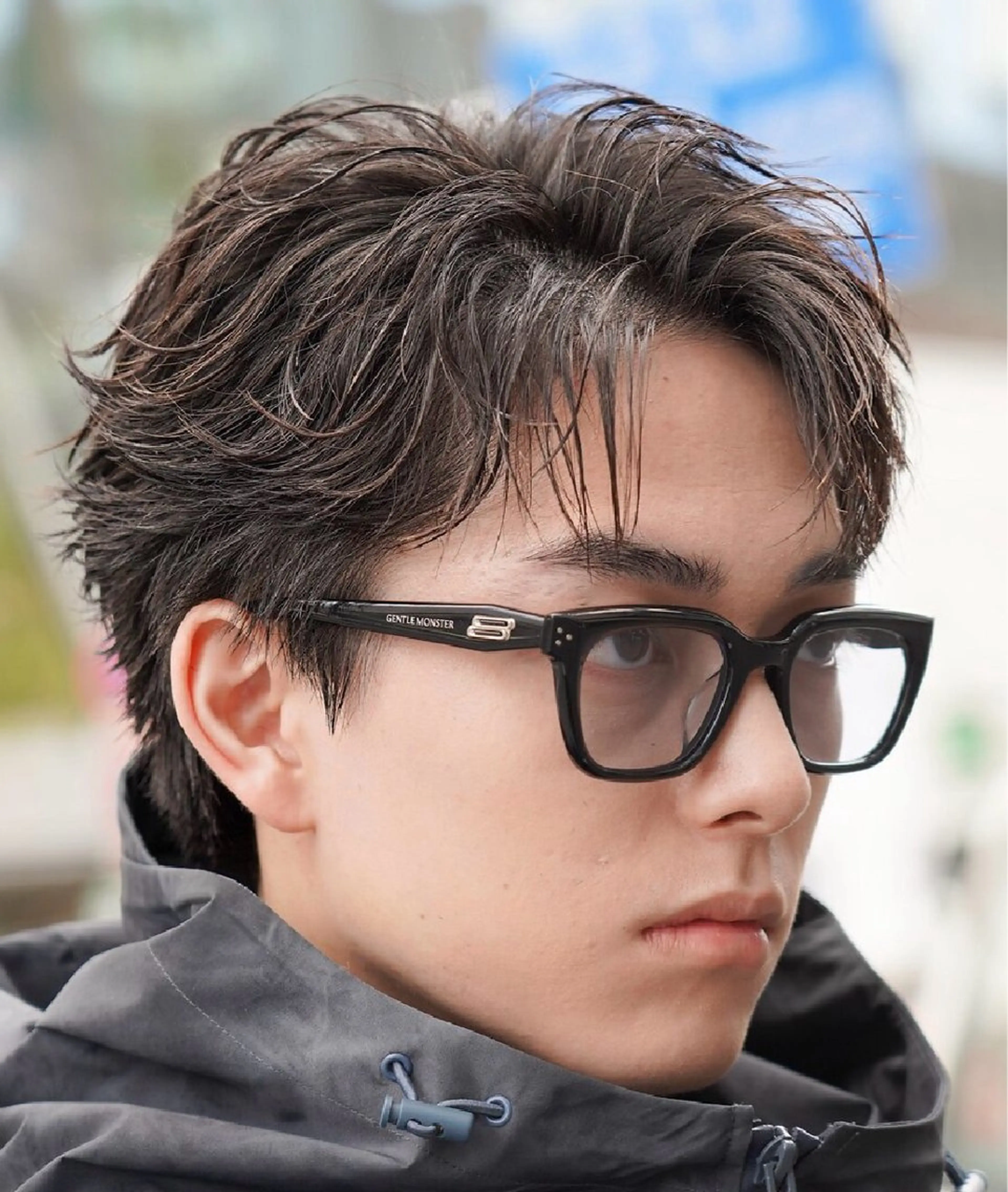 ショート パーマ メンズ センターパート マッシュ メンズパーマ プードルパーマ メンズツイストパーマ カット パーマ トリートメント 仙台波巻きパーマ/ fifth/遠藤楓雅のヘアスタイル