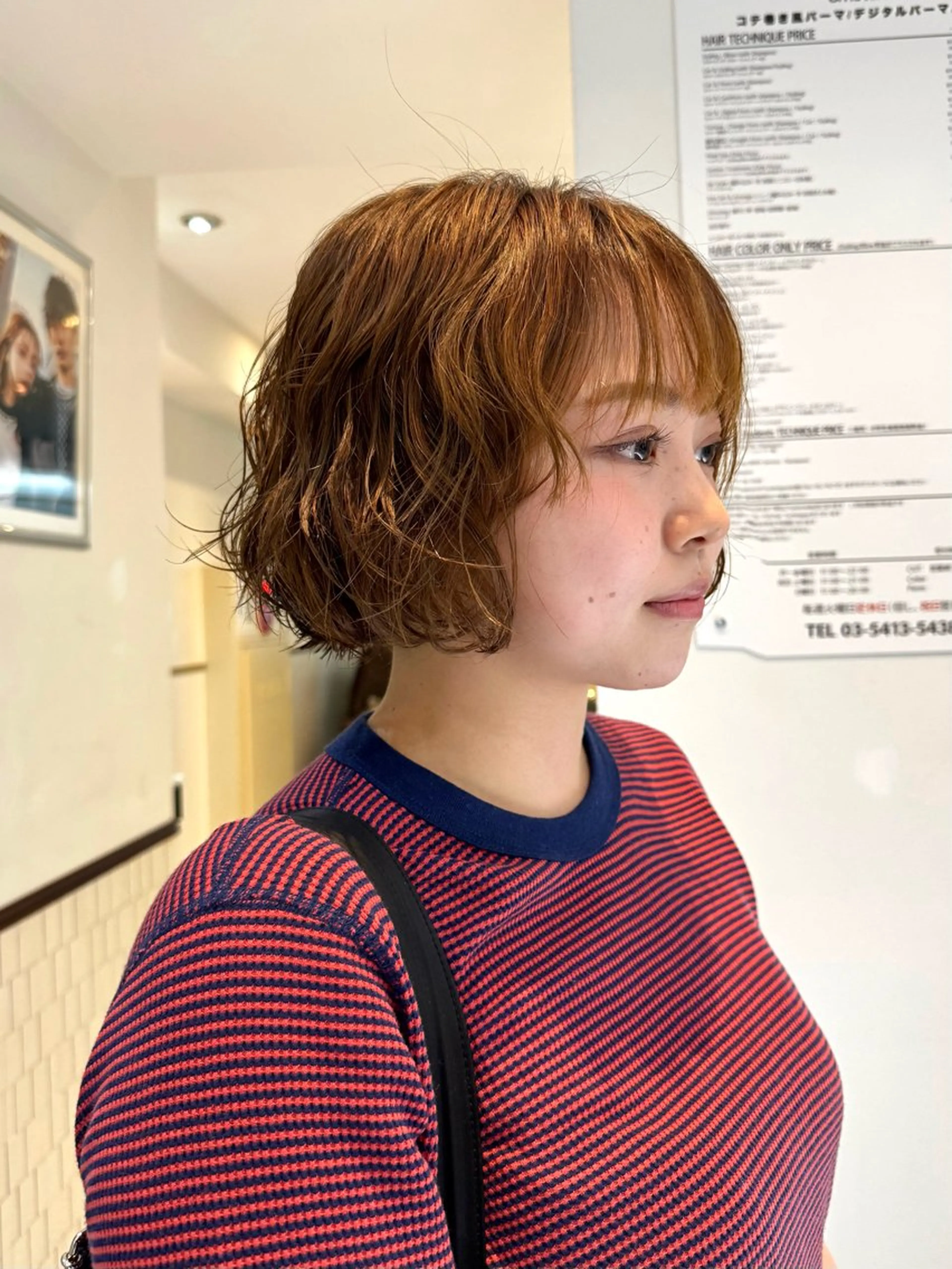 ショート パーマ ショートボブ ボブ ショートヘア カット パーマ トリートメント デジタルパーマ 🌀ボブ　萩原　龍のヘアスタイル