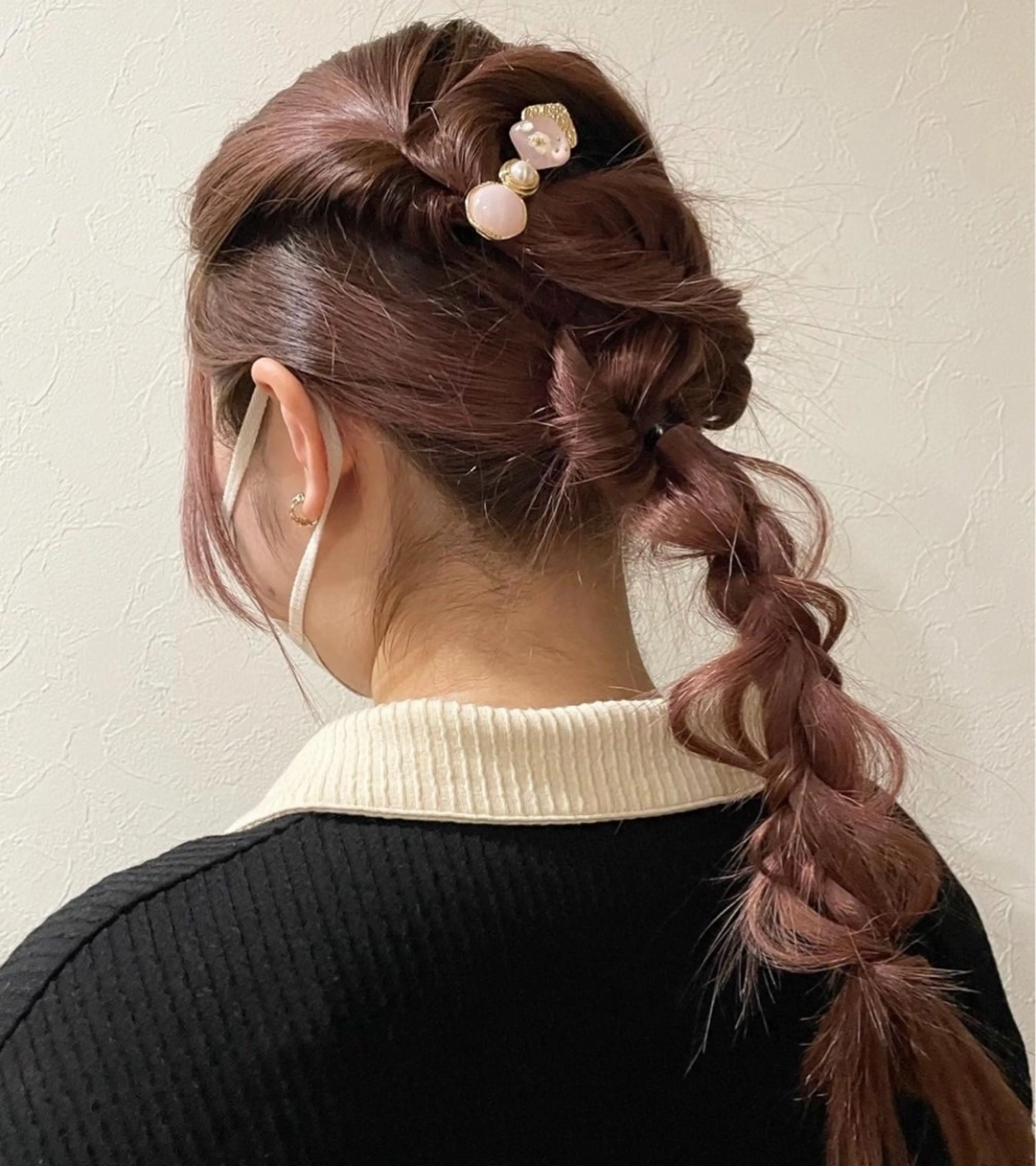 ロング ヘアアレンジ コテ巻きパーマ💙 シノヤユイのヘアスタイル