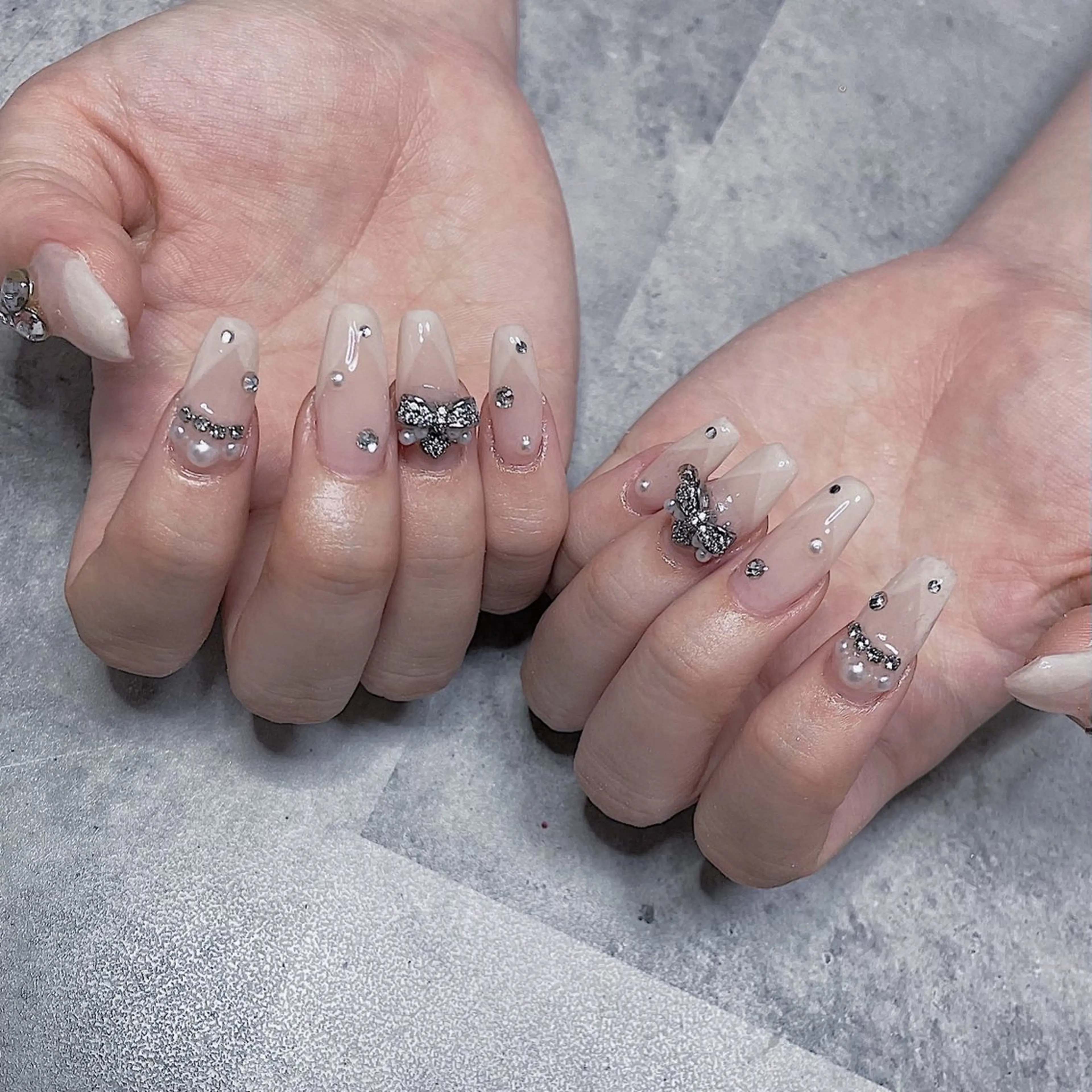 セミロング ハンドネイル SYU'NAIL /YUKIのネイルデザイン