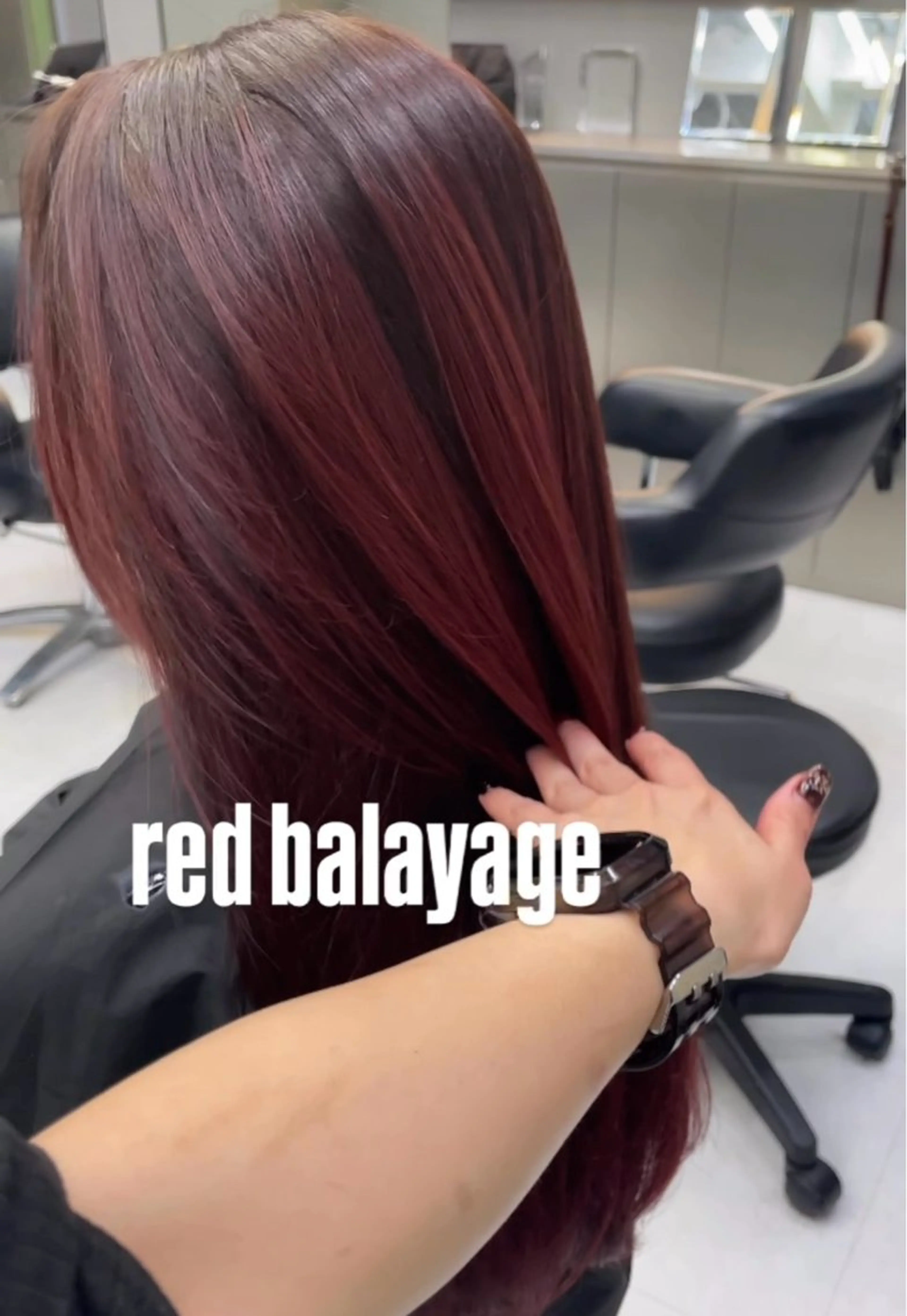 ロング ヘアカラー ヘアセット 🫧バレイヤージュ/ ハイトーン/ミズキのヘアスタイル