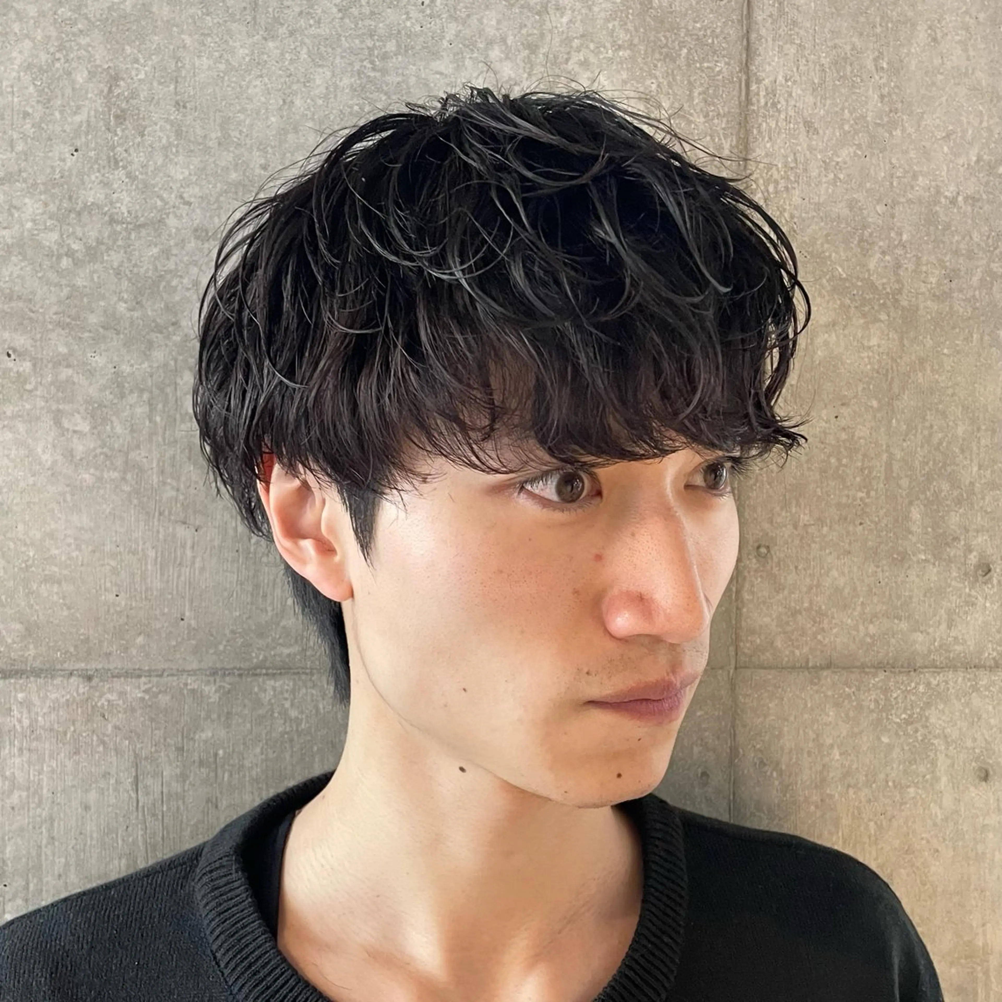 ショート パーマ メンズ 中崎町メンズパーマ/ シャドウ/山下拓実のヘアスタイル