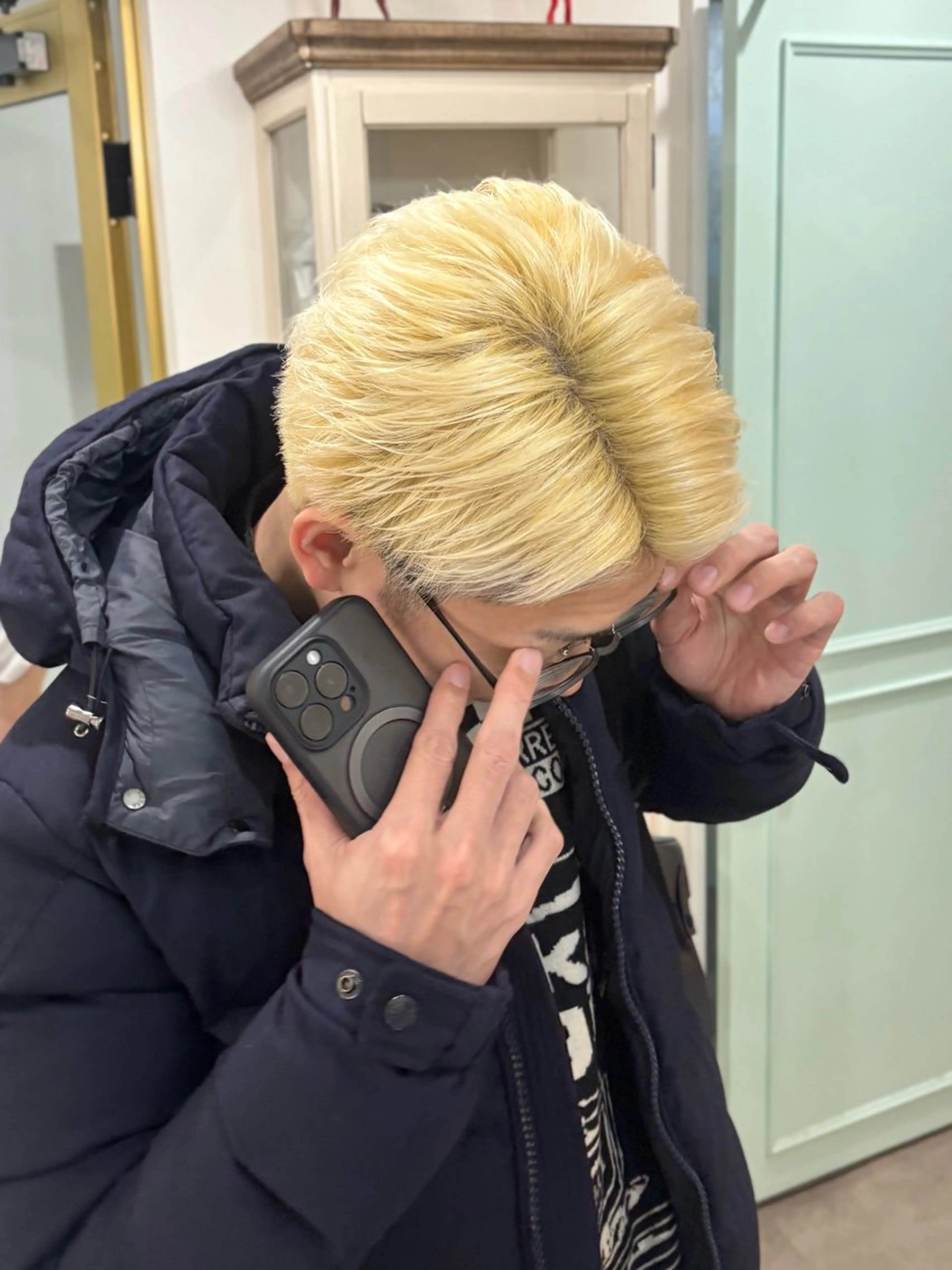 メンズ ヘアカラー 美容室ORIKA AI レイヤーカットのヘアスタイル