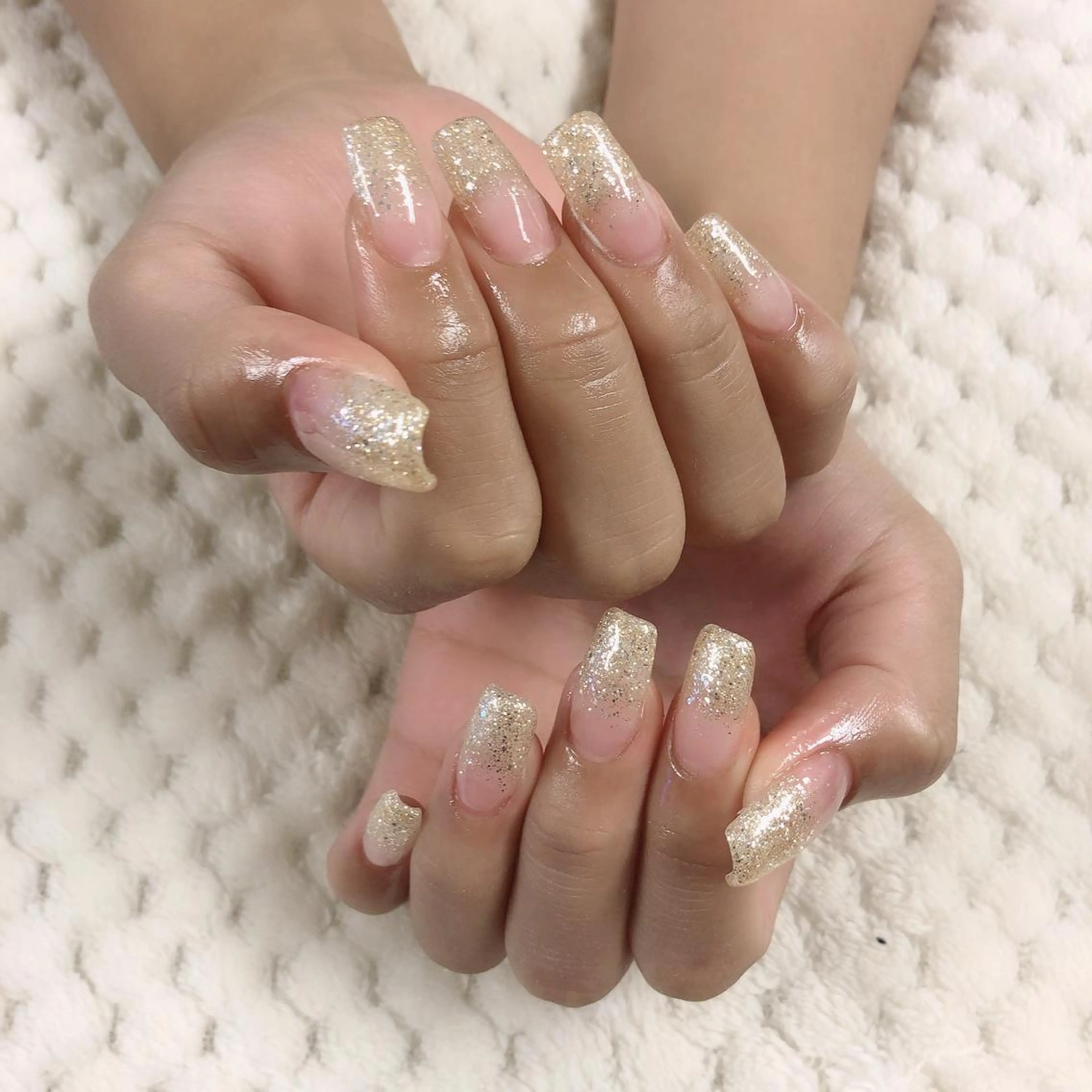 ネイル ゴールド ラメ(グリッター) シルバー ono megumiのネイルデザイン