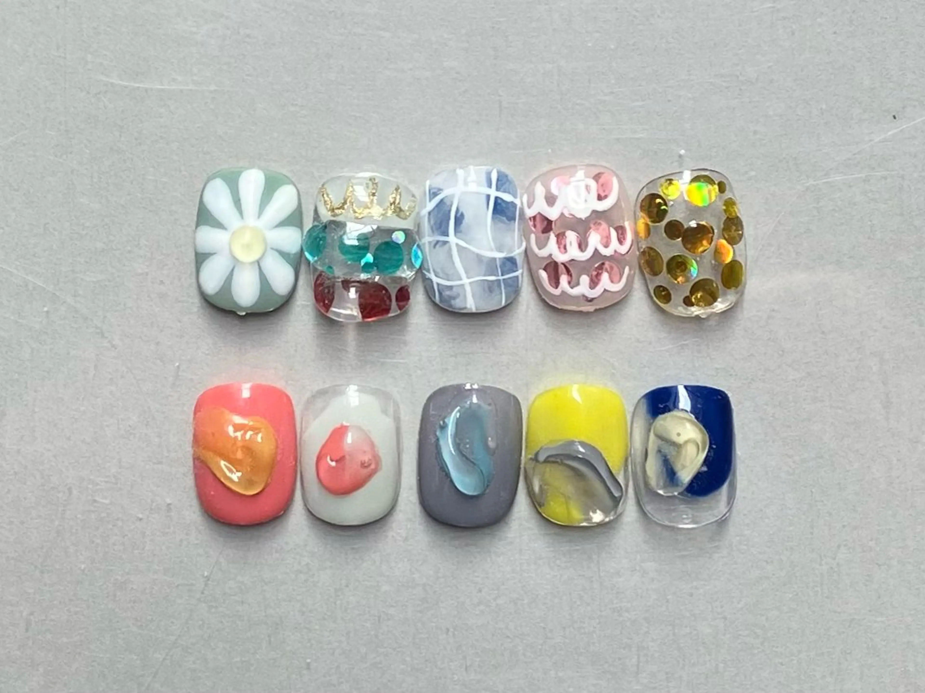 ショート ハンドネイル フットネイル @Unica_ honmachiのネイルデザイン