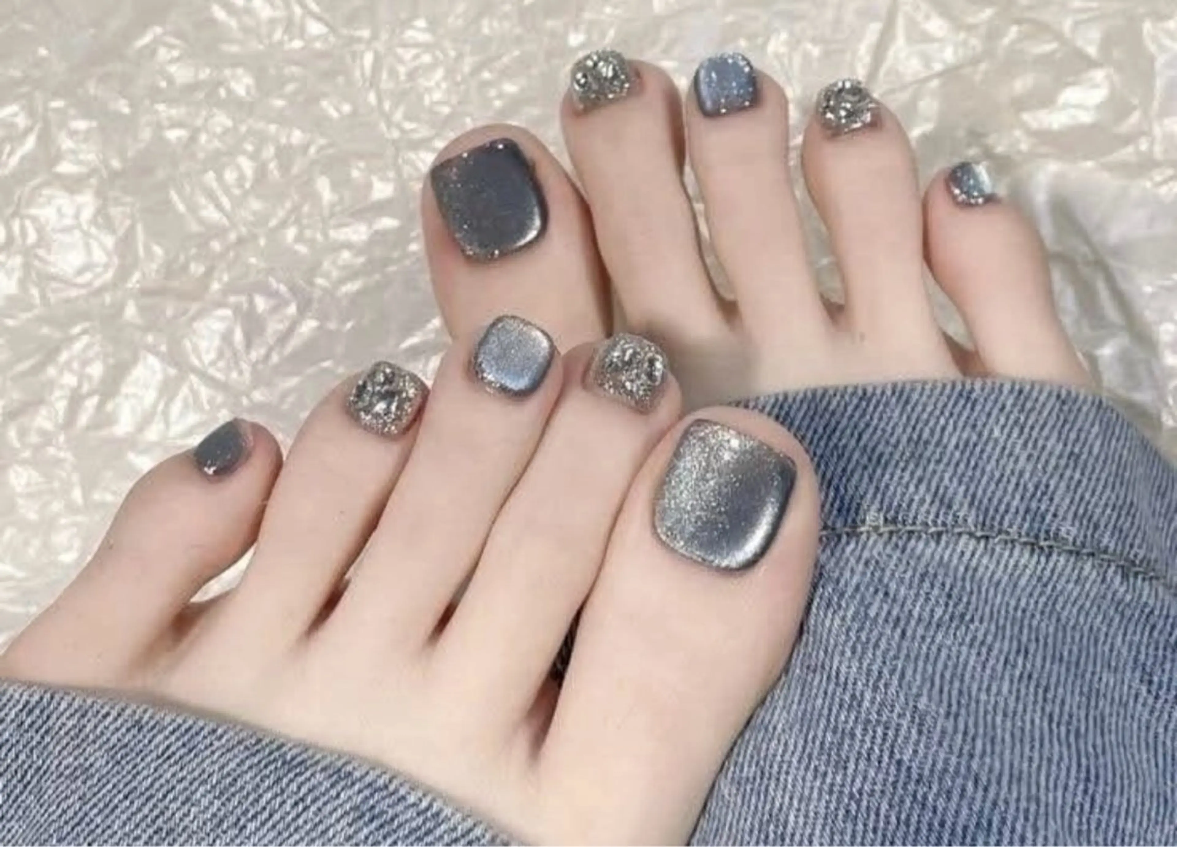 ネイル フラッシュネイル フットネイル マグネットネイル Sora Nail所属・Sora Nail Honastugiのネイルデザイン