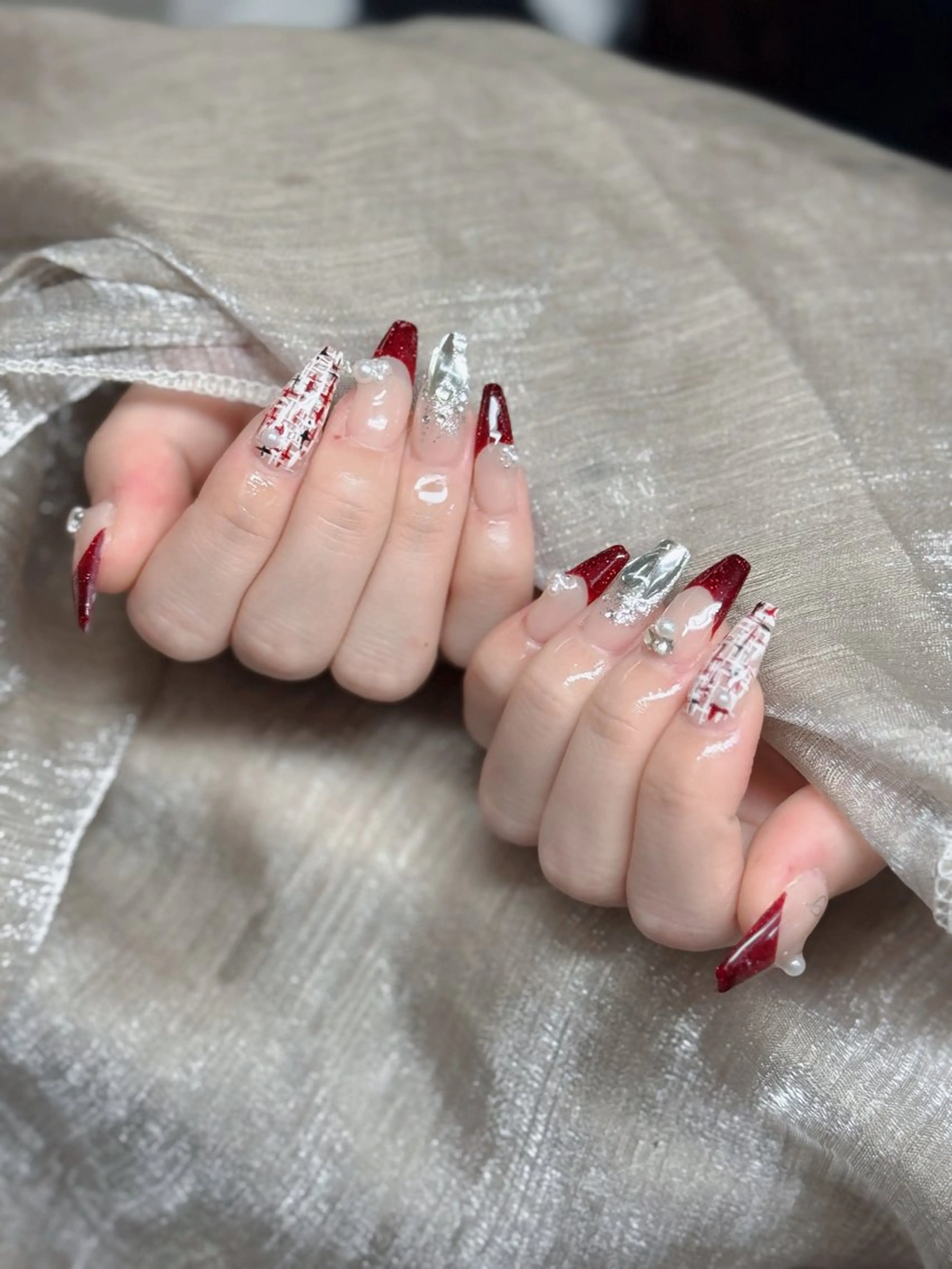 ネイル アートネイル フレンチネイル ジェルネイル 韓国ネイル マグネットネイル Lenie Shinokuboのネイルデザイン