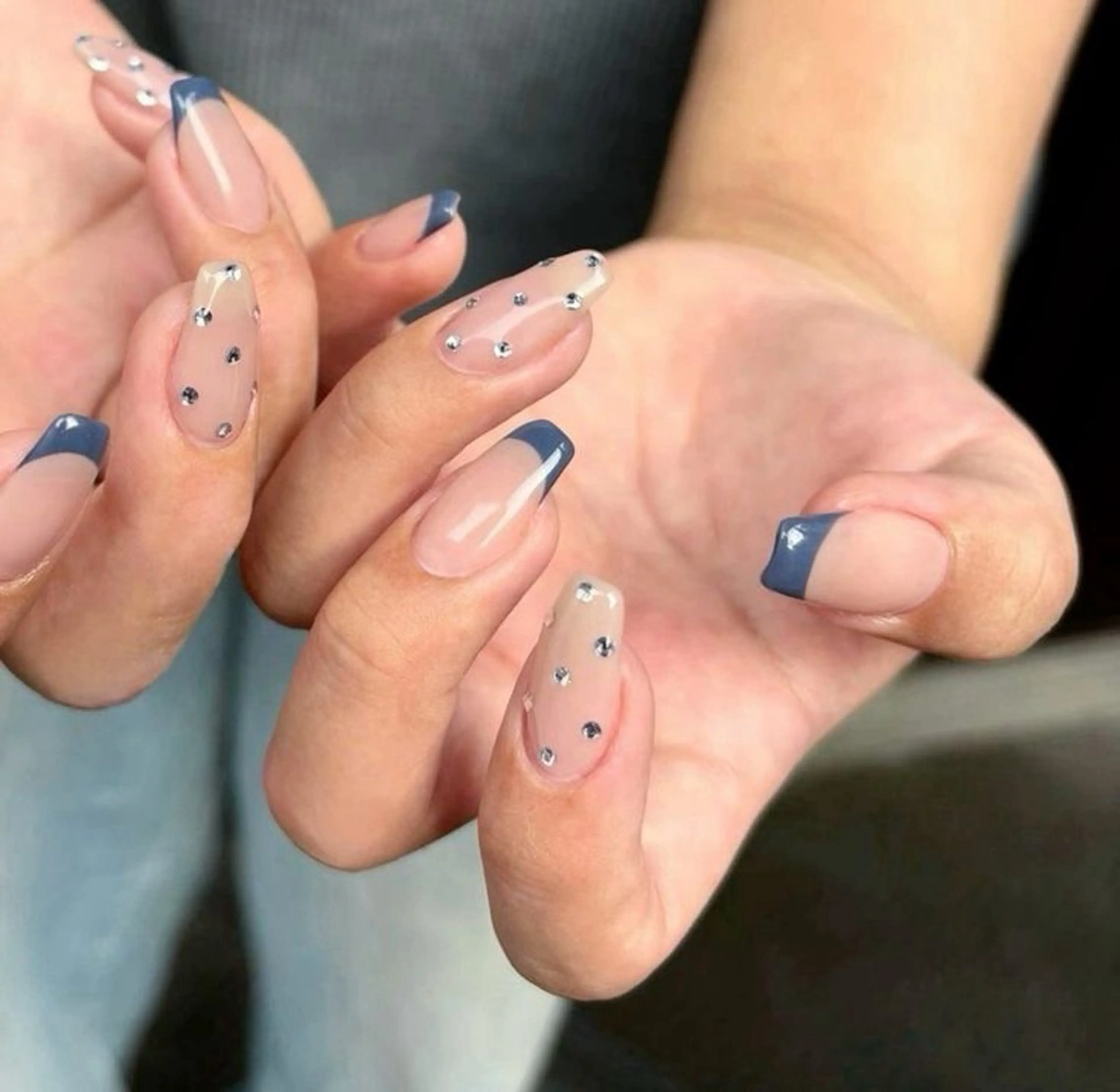 ネイル 韓国ネイル 持ち込み ニュアンスネイル ネイルチップ 冬ネイル LISA ANA.CHUOのネイルデザイン