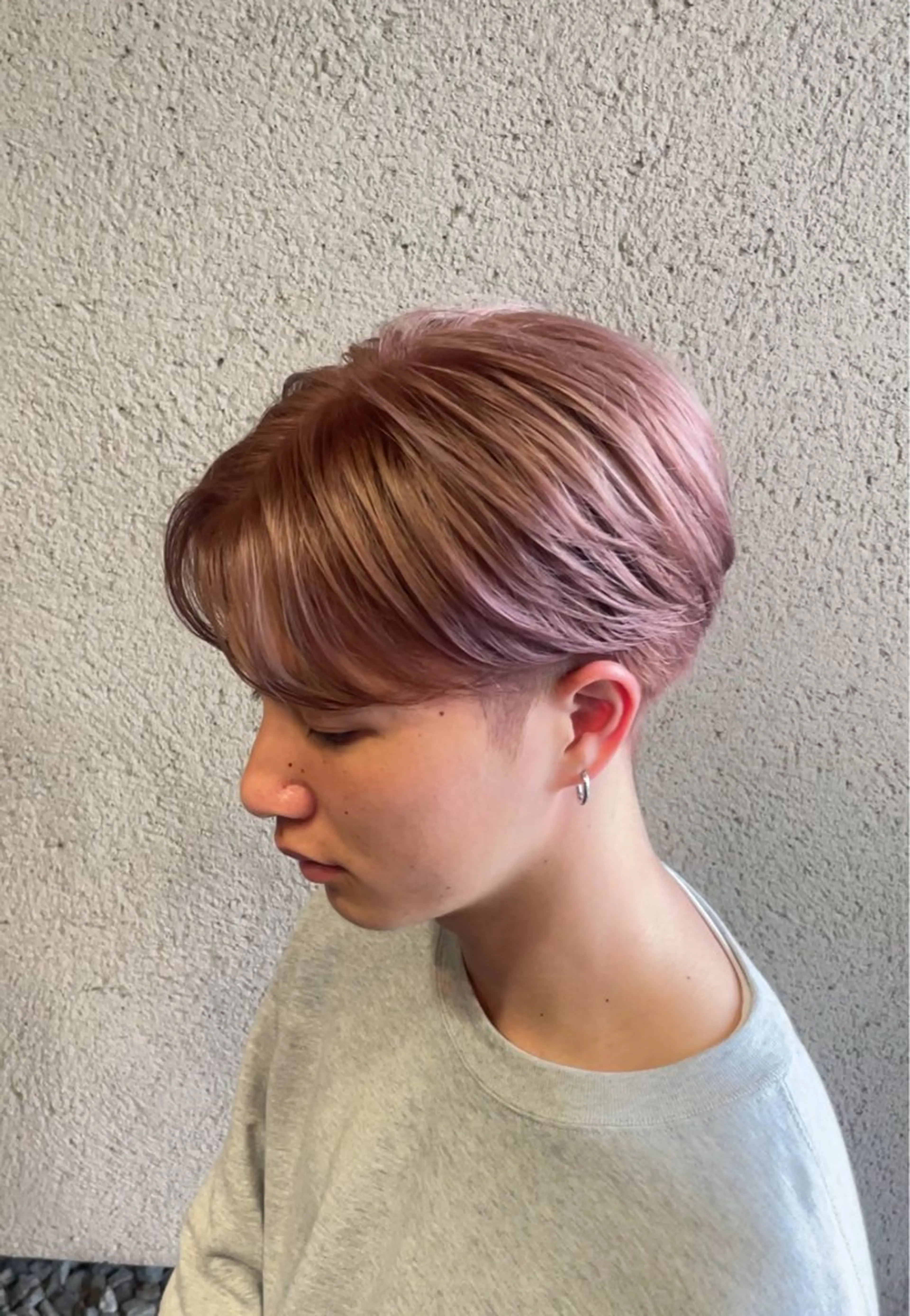 カラー メンズ メンズブリーチ ベージュカラー ブリーチ ピンクカラー ピンクベージュ SARAJU仁川 _aya🌼のヘアスタイル