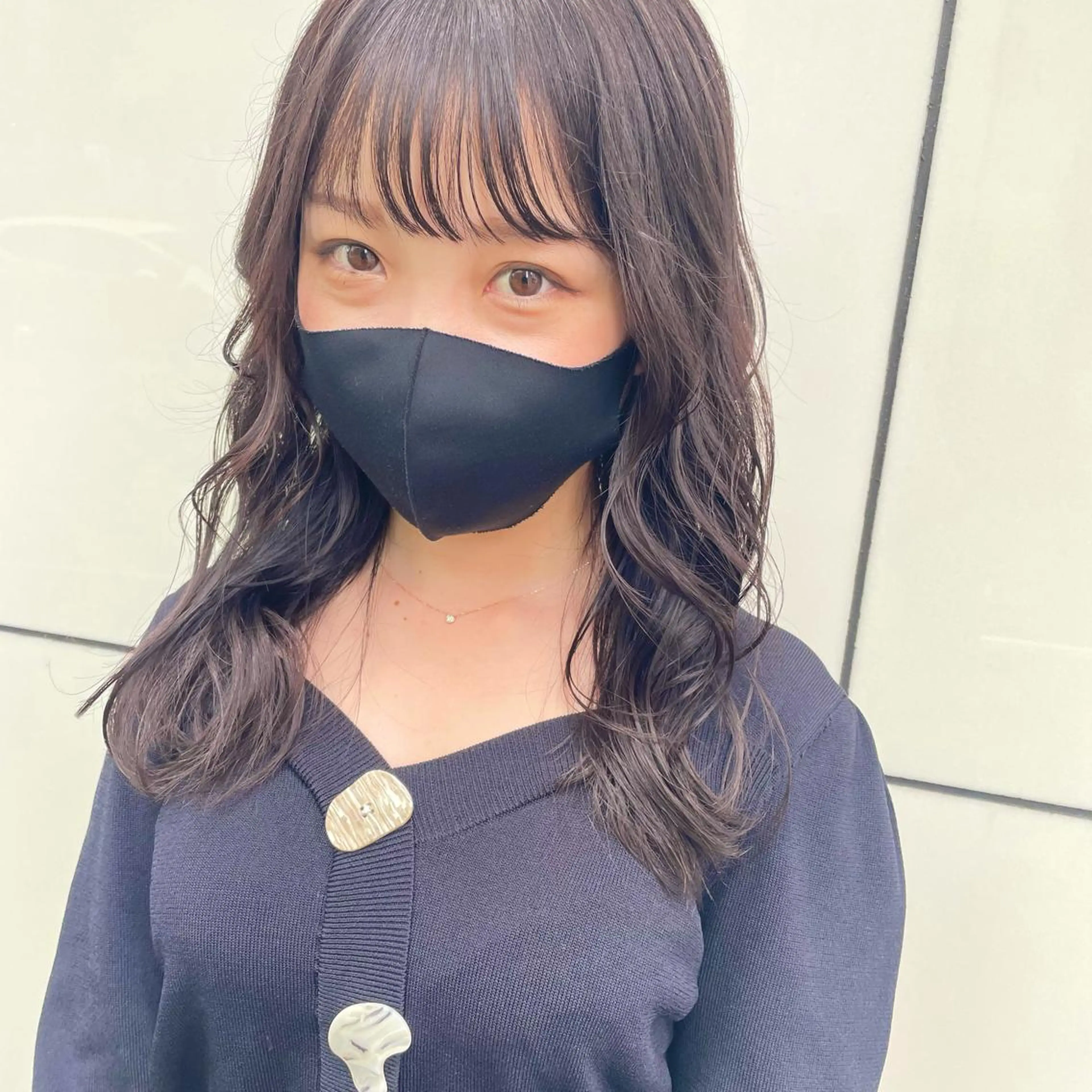 セミロング カラー 梅田/赤み消しカラー /顔まわりcut🤍のヘアスタイル