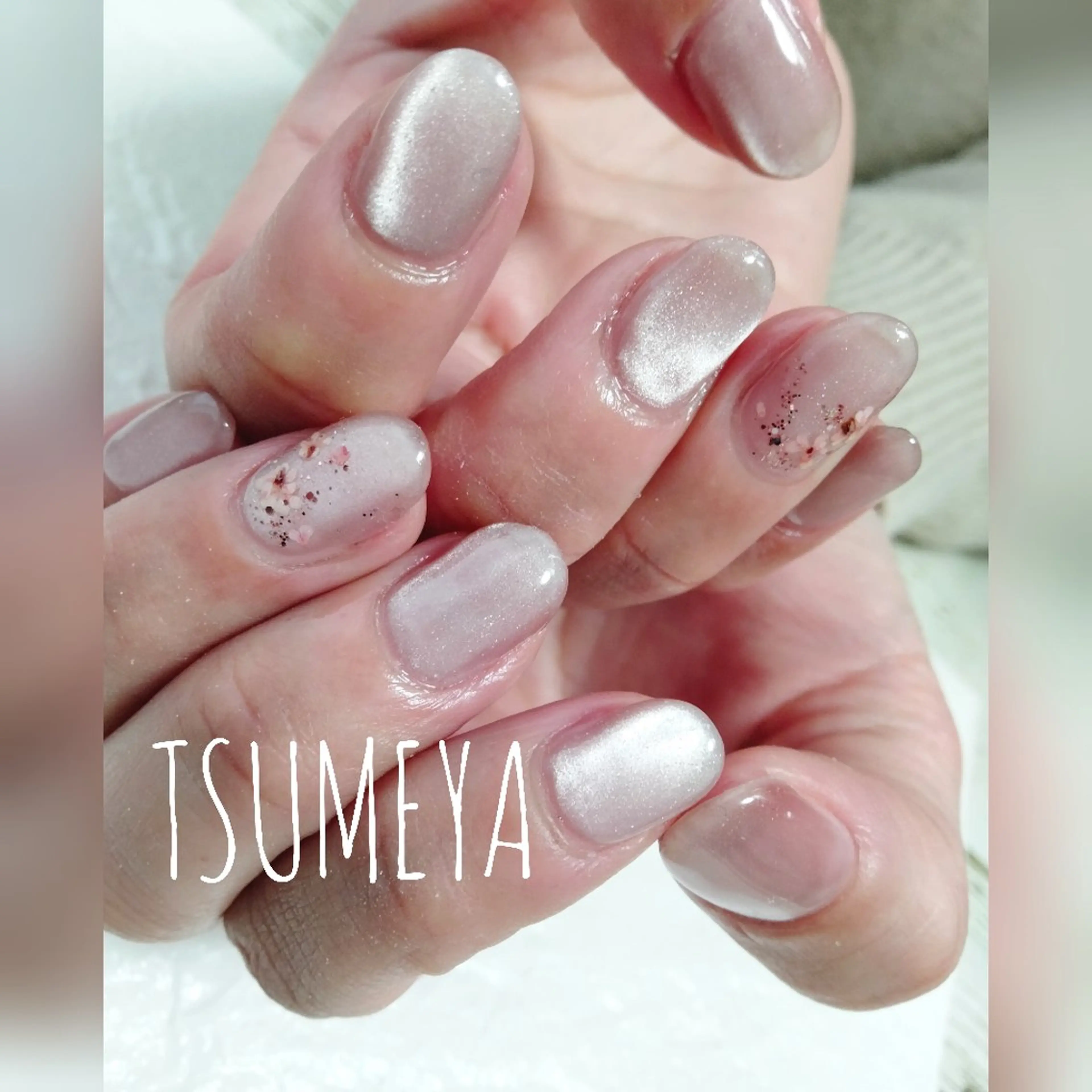 ネイル フラワーネイル マグネットネイル _TSUMEYA _のネイルデザイン