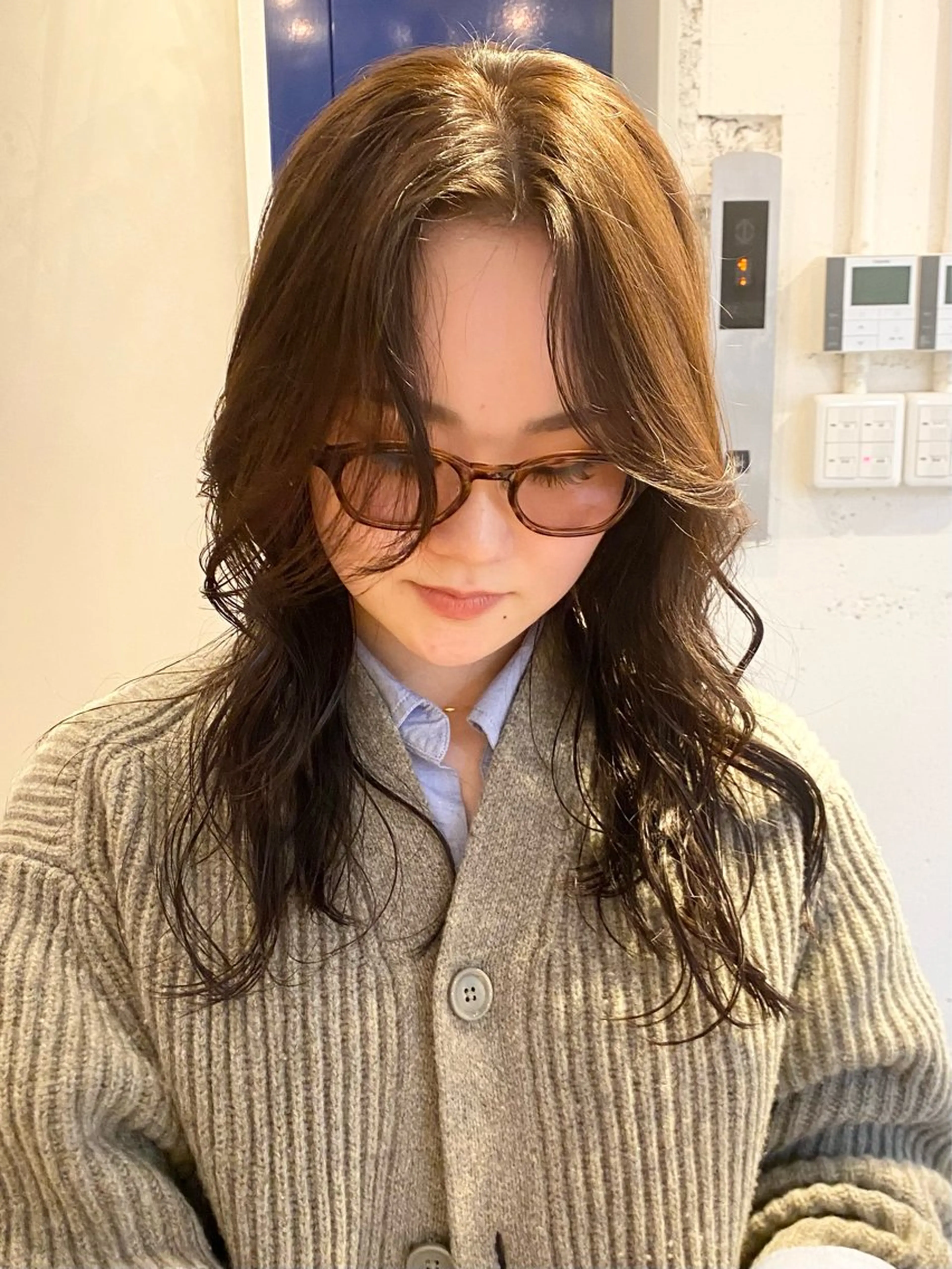 ロング カラー カット ヘアカラー トリートメント レイヤーボブ/ 艶カラー/サナ🌼のヘアスタイル