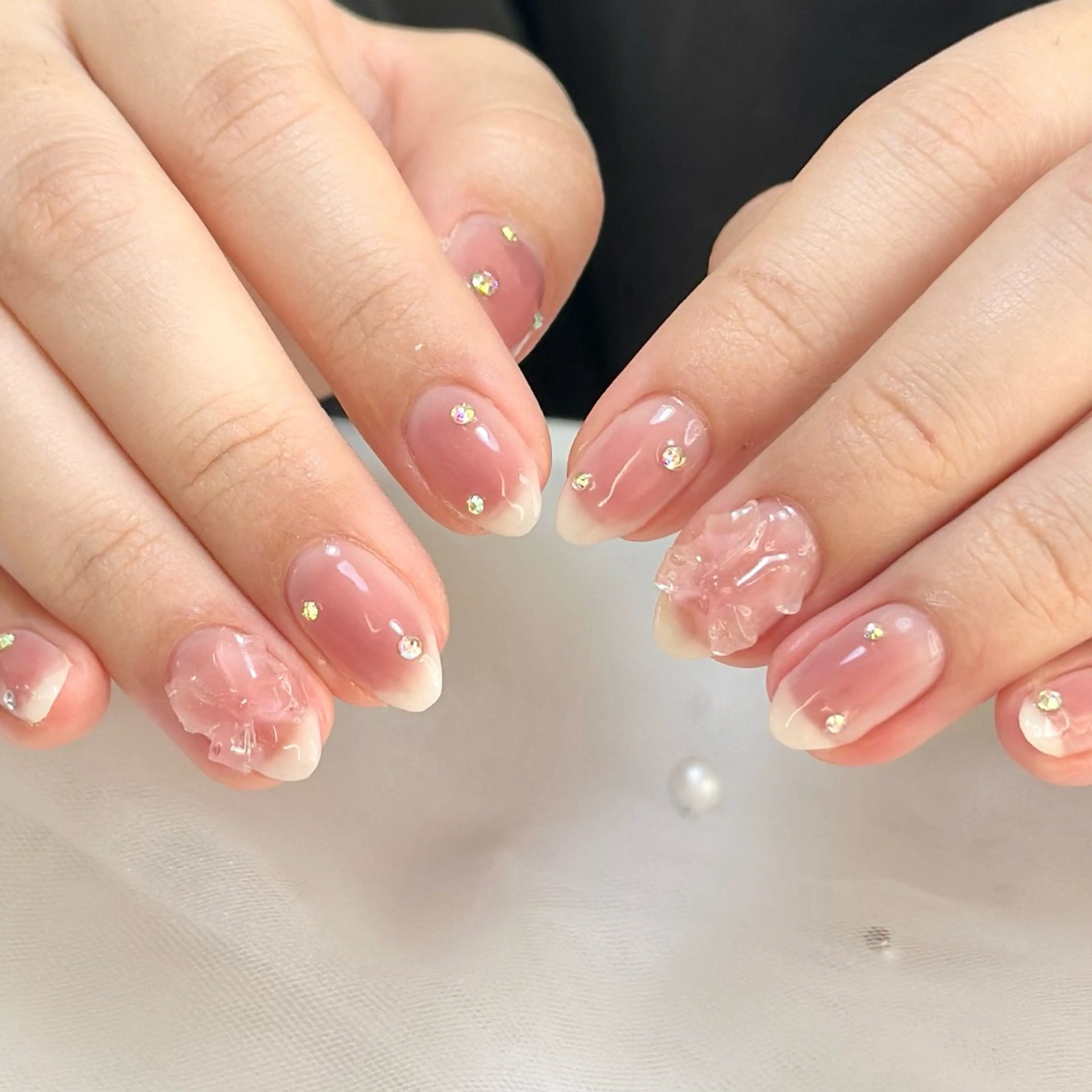 ネイル ストーンネイル HAIR&MAKE POSH 日暮里のネイルデザイン