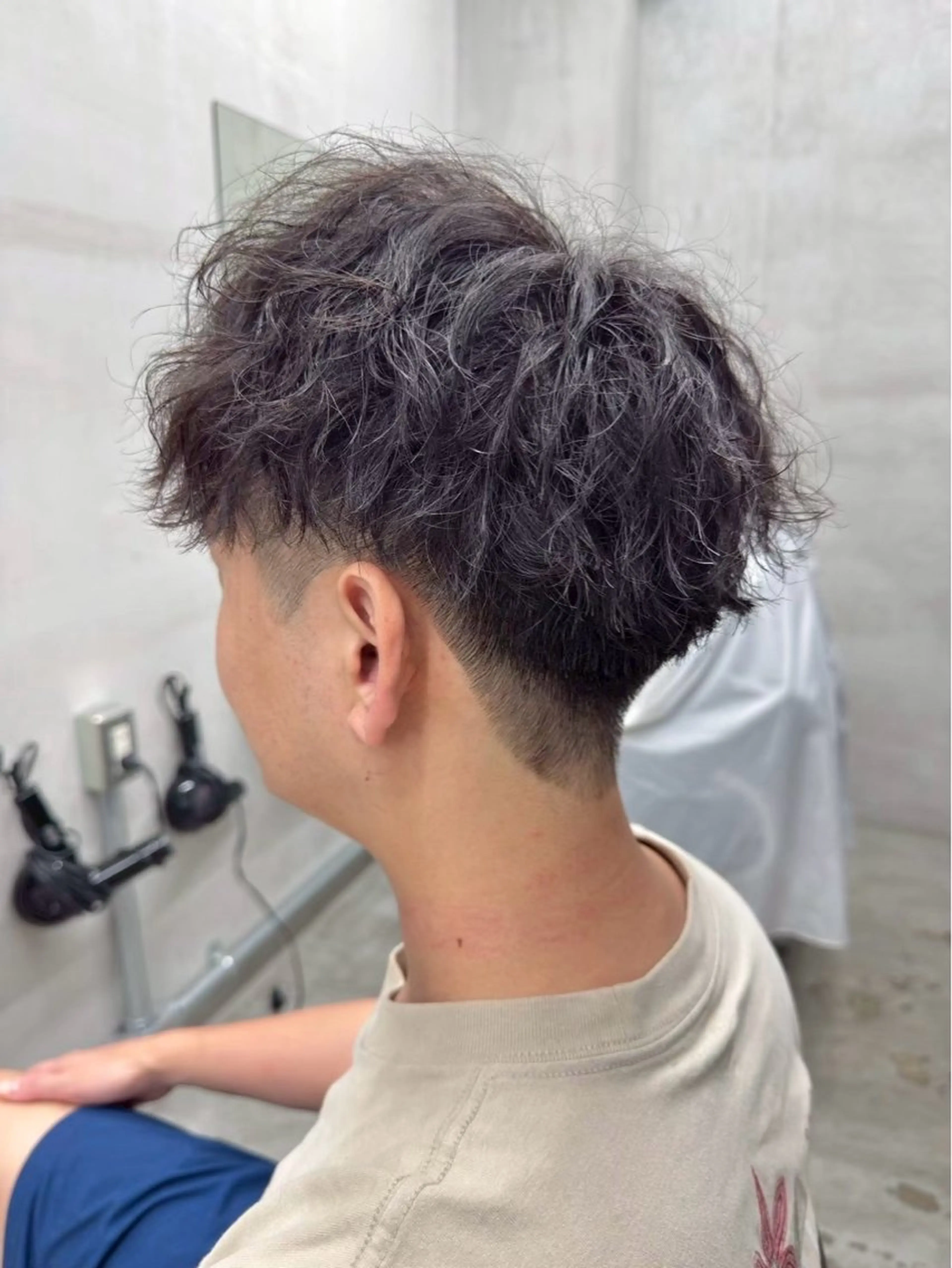 パーマ メンズ カット パーマ トリートメント メンズ特化×女性 施術◎清水 真之介のヘアスタイル