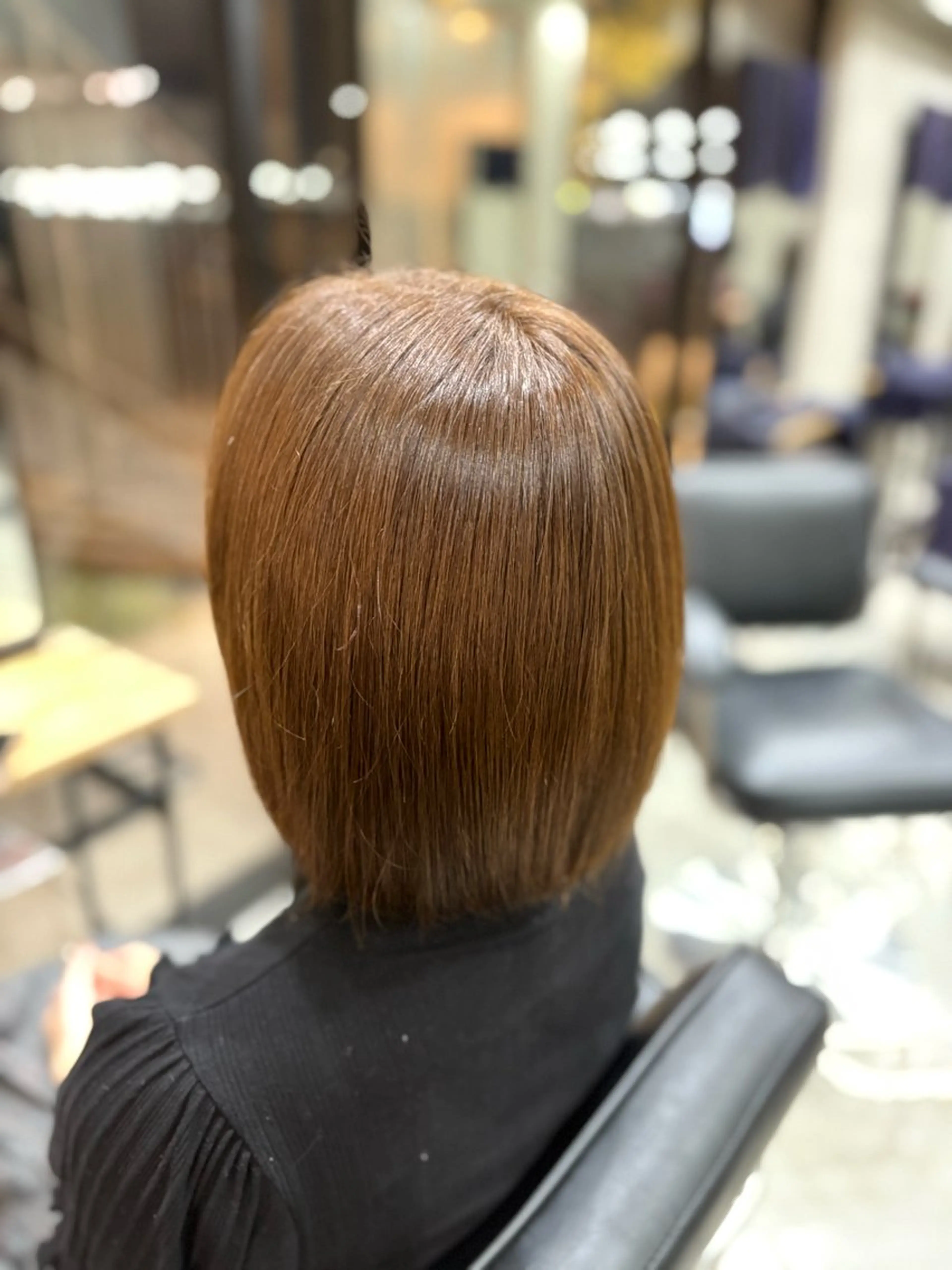 カラー ブラウンカラー かわうち れなのヘアスタイル