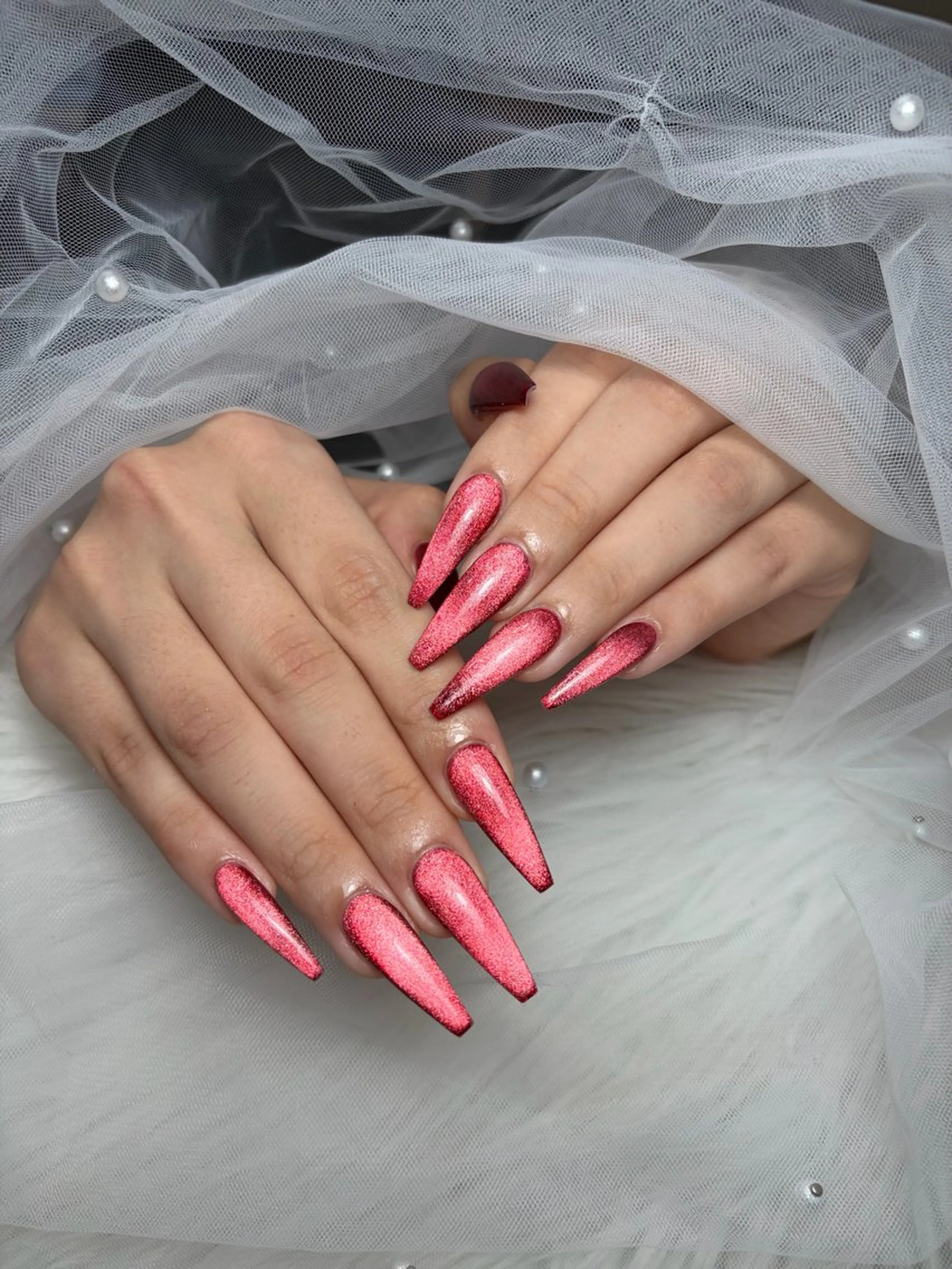 ネイル アートネイル 長さ出し ジェルネイル マグネットネイル ニュアンスネイル ハンドネイル Cloudy Chan Nailのネイルデザイン