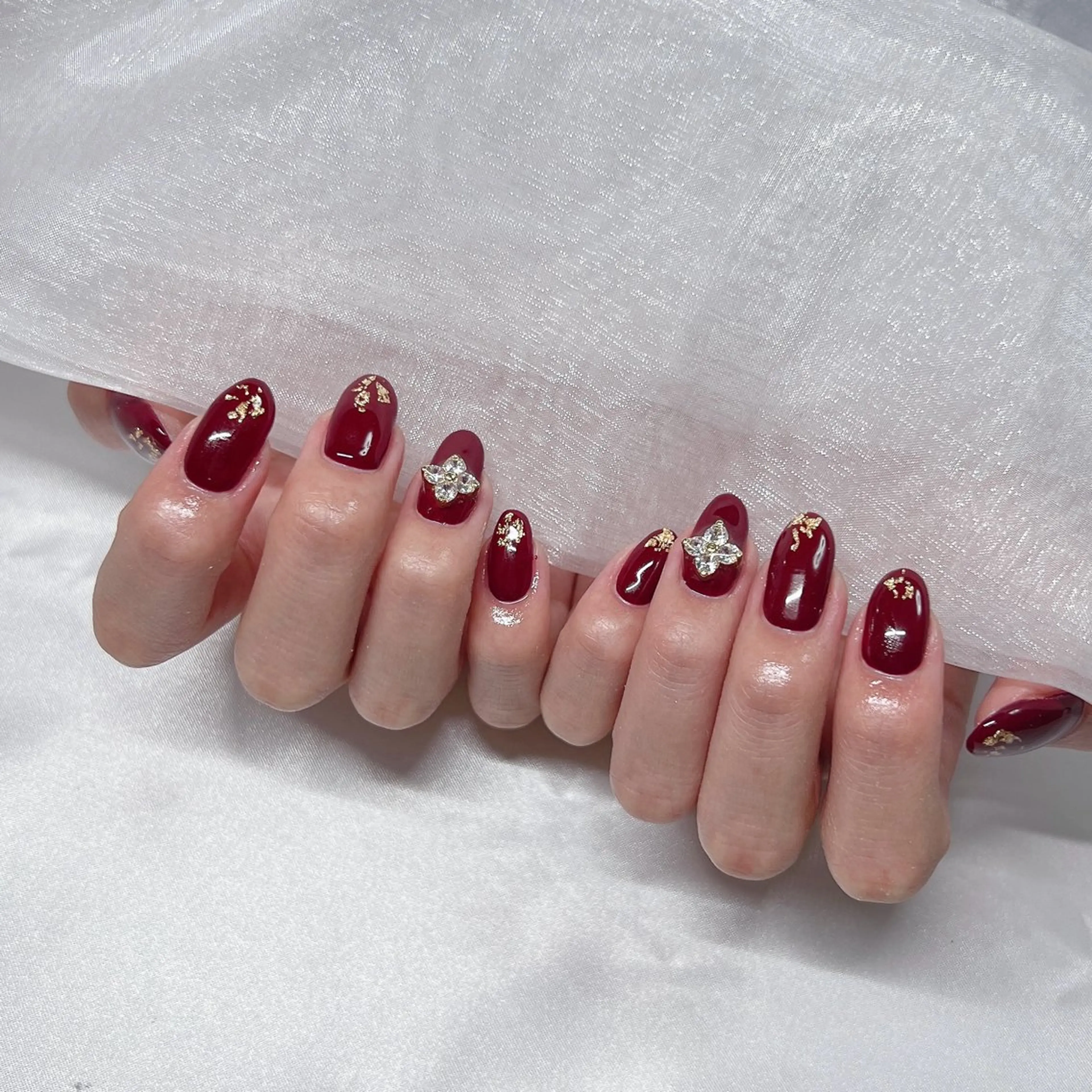 ネイル ジェルネイル 韓国ネイル ラメ(グリッター) マグネットネイル 持ち込み ハンドネイル nail salon Rewardのネイルデザイン