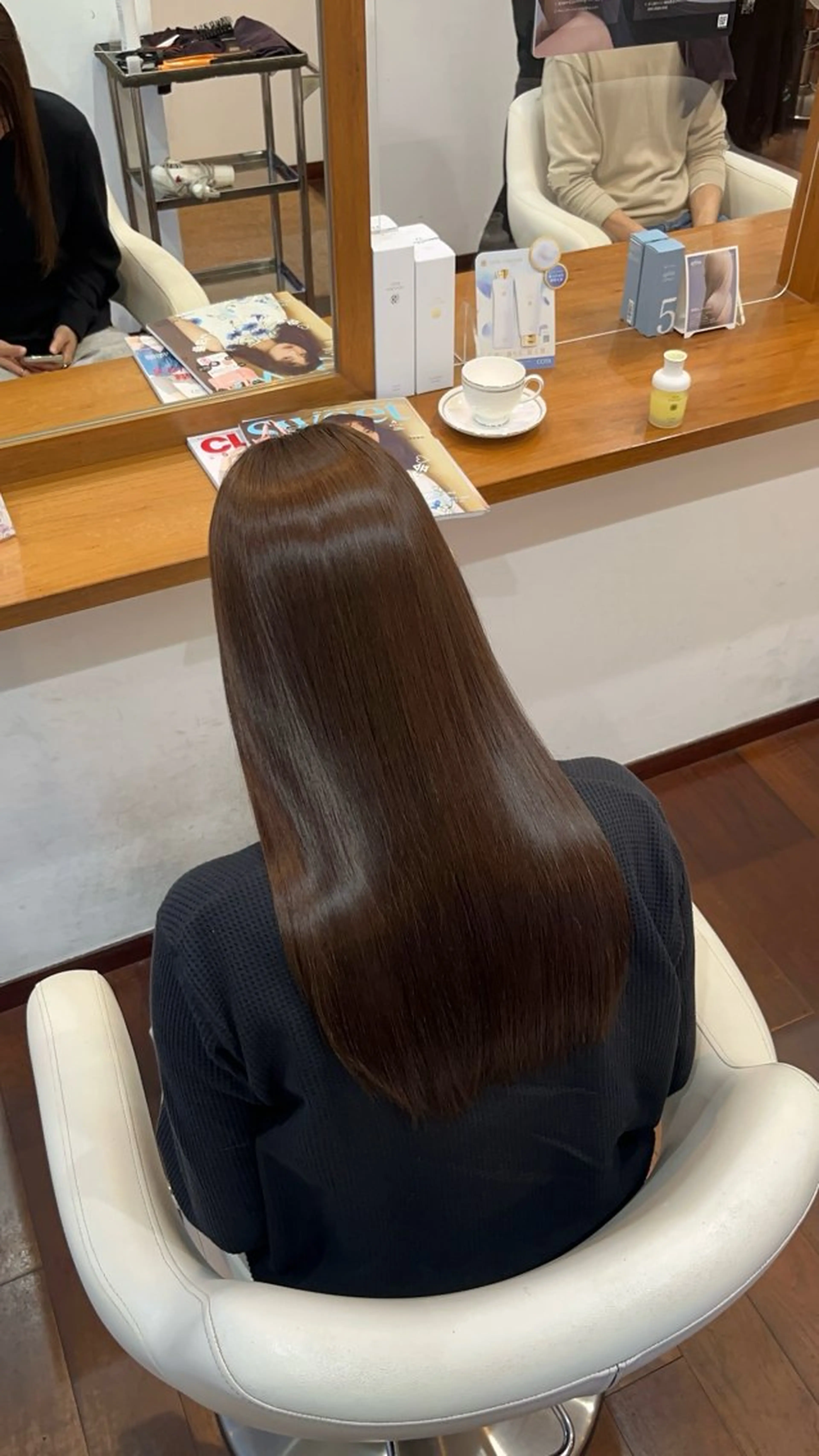 セミロング 縮毛矯正 縮毛矯正 トリートメント 今在家 玲【艶髪スト レート/メンズ】のヘアスタイル
