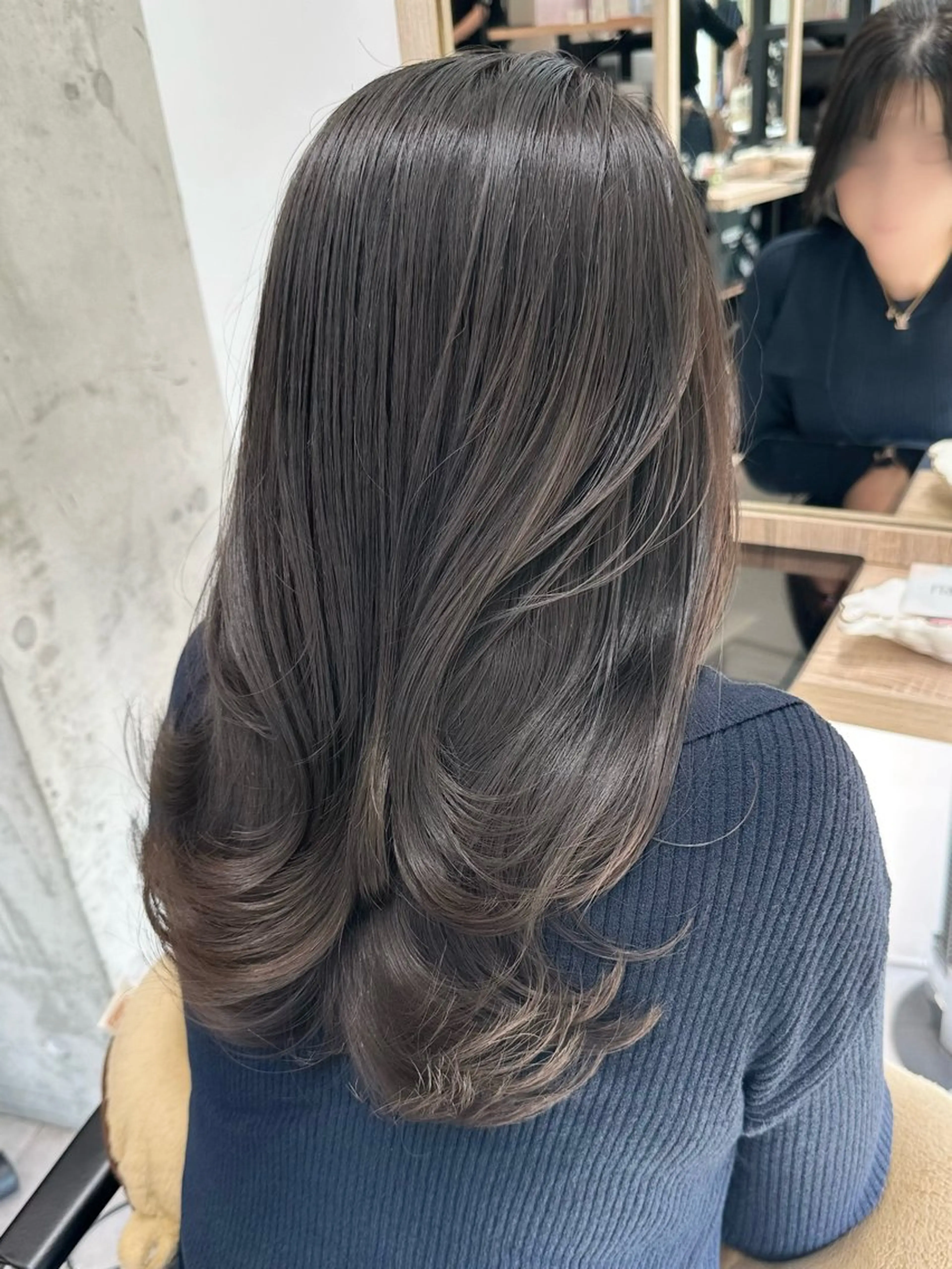 ミディアム カット ヘアカラー トリートメント ✨透明感カラー/縮毛 恵比寿HAYATO✨のヘアスタイル