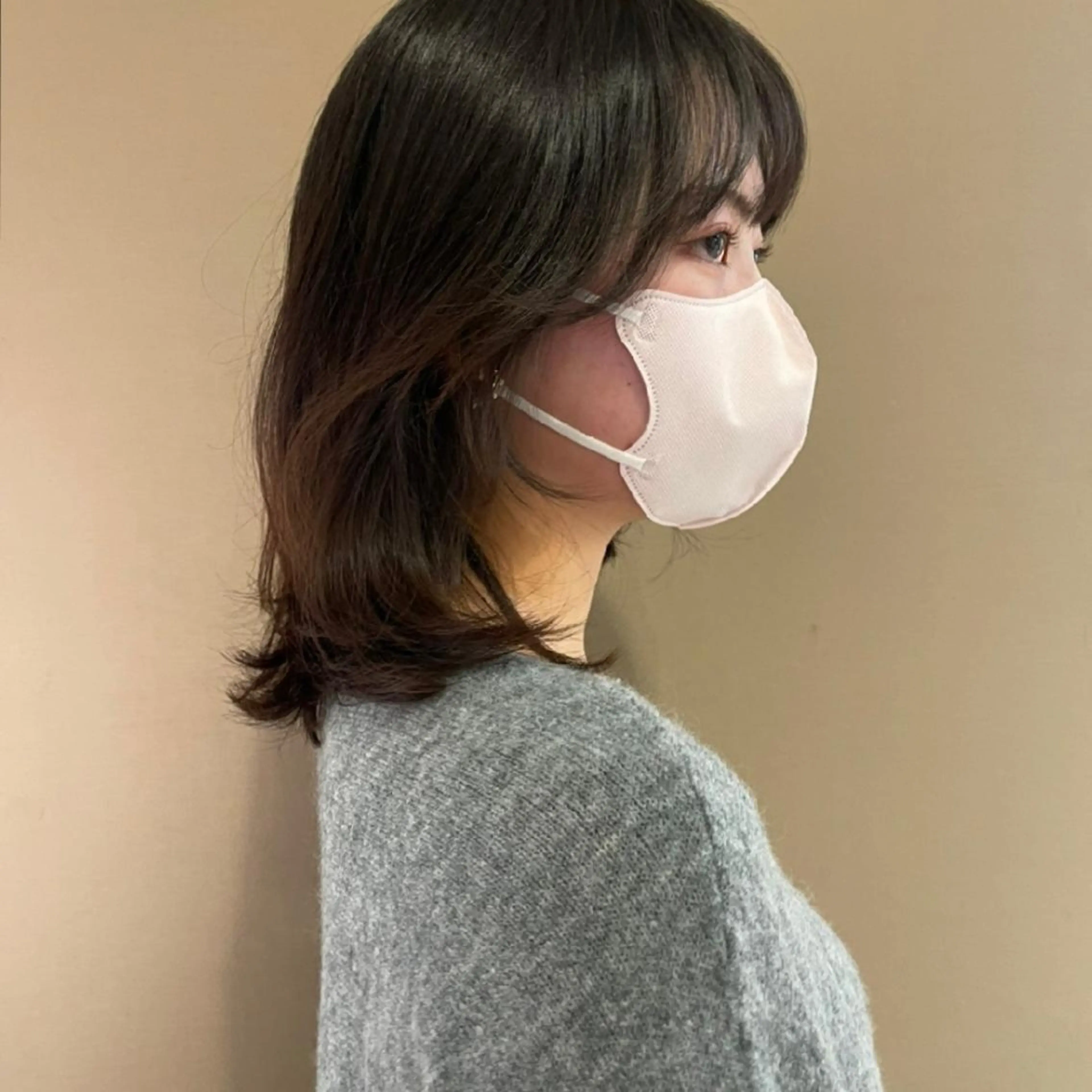 ミディアム 韓国レイヤー　 suzuのヘアスタイル