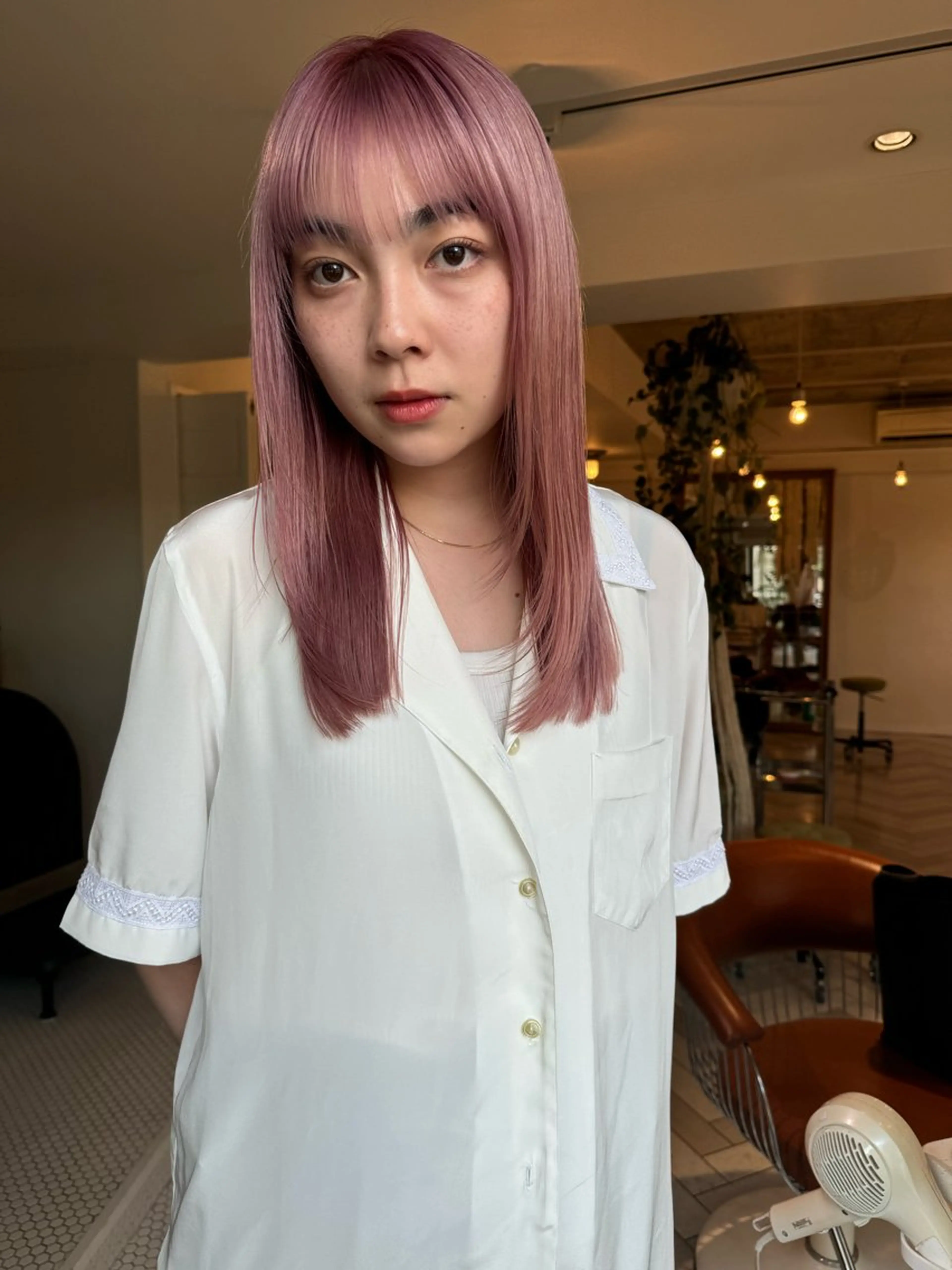 カラー ヘアカラー ブリーチカラー🎀 韓国風/寺門美優のヘアスタイル