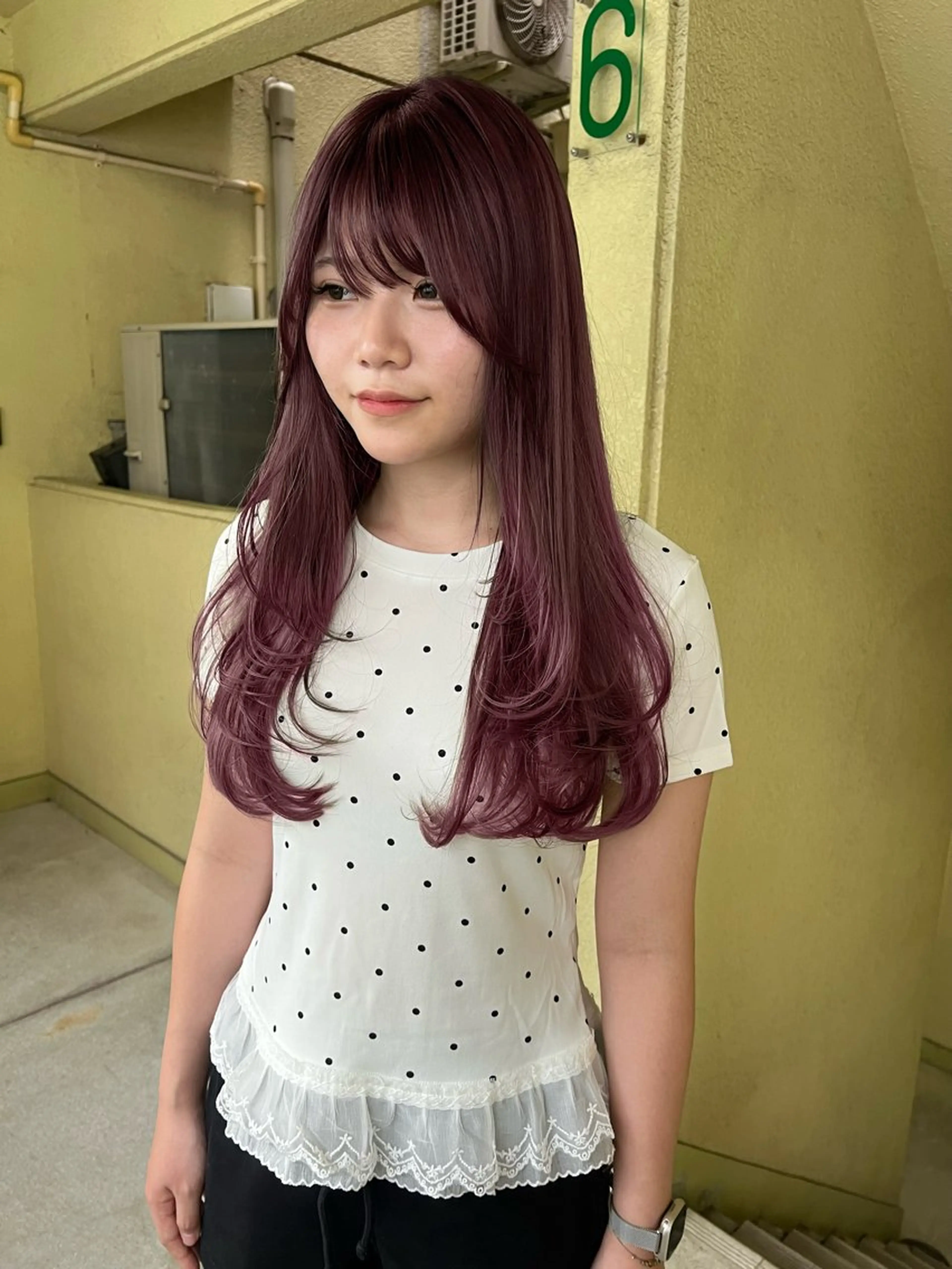 ロング カラー 透明感カラー ピンクカラー カット ヘアカラー トリートメント レイヤーカット/暖色 カラー/mao🎀のヘアスタイル