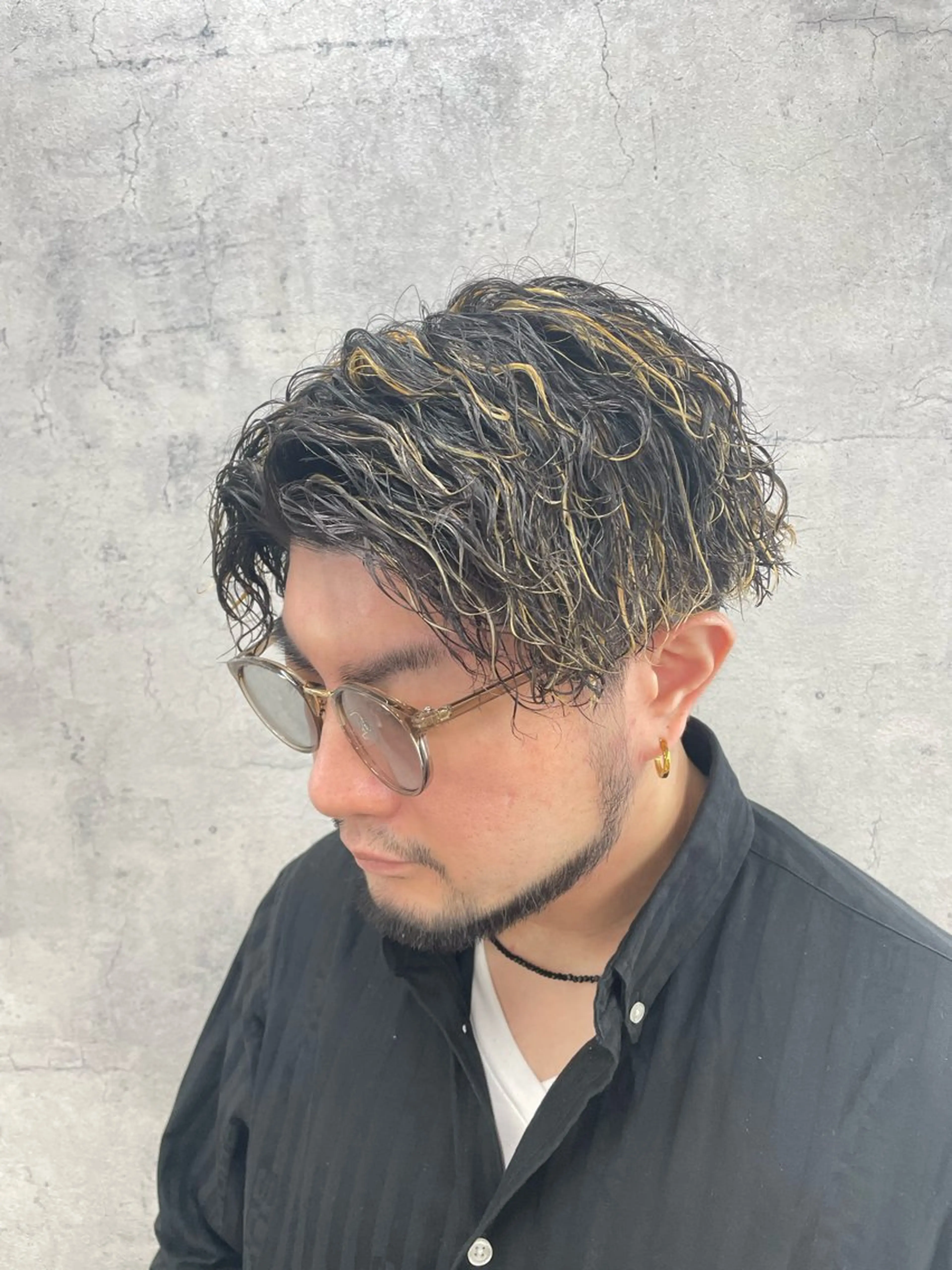ショート カラー パーマ メンズ カット ヘアカラー パーマ メンズ/パーマ KAZUKIのヘアスタイル