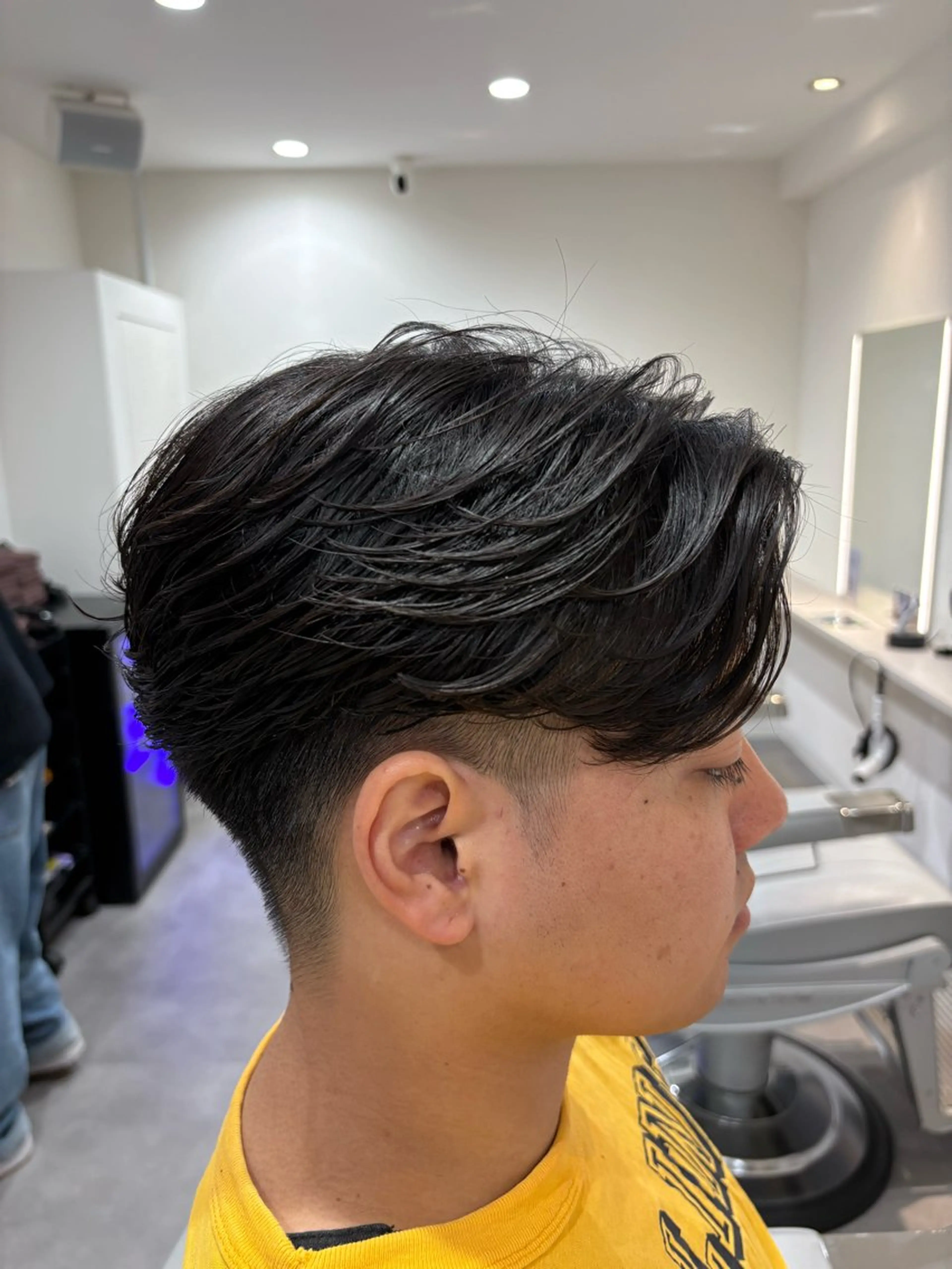 ショート パーマ メンズ カット パーマ 深澤 知樹のヘアスタイル