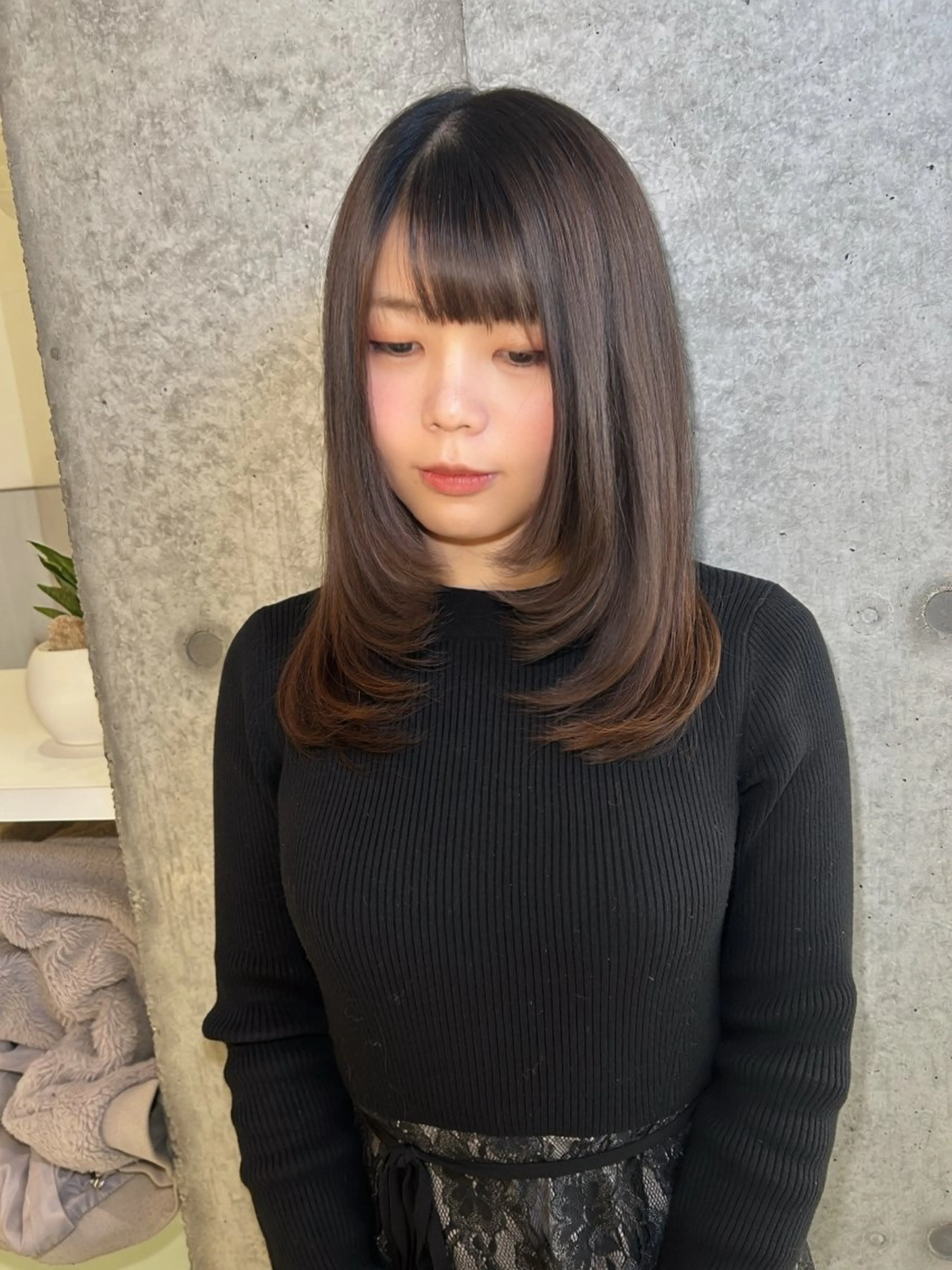 ミディアム レイヤーカット カット ️💜akari💜 ハイトーン/レイヤーのヘアスタイル