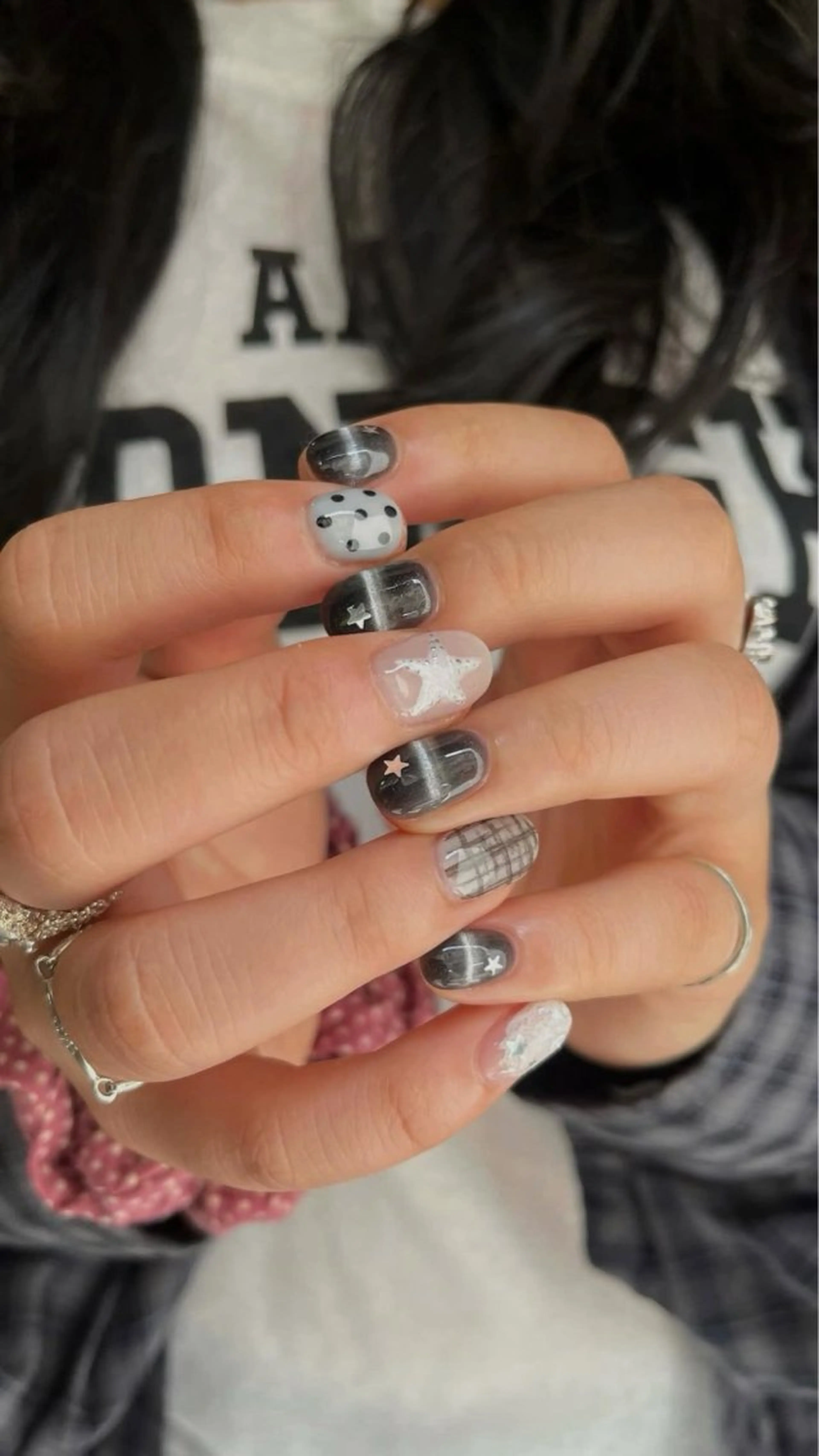 ネイル アートネイル オーロラネイル ブルー チークネイル フットネイル ハンドネイル NAILS168 新大久保店のネイルデザイン