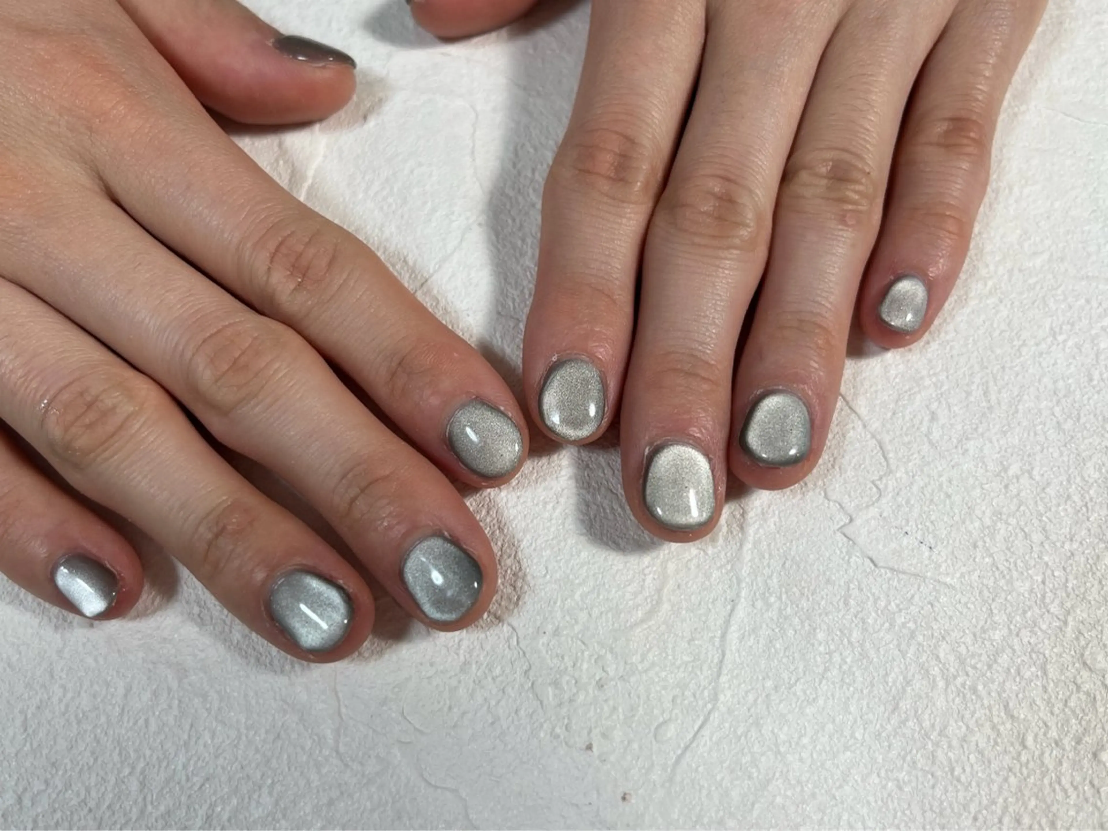 ネイル オーロラネイル フットネイル フレンチネイル ジェルネイル 韓国ネイル ハンドネイル kiki nail たまプラーザのネイルデザイン