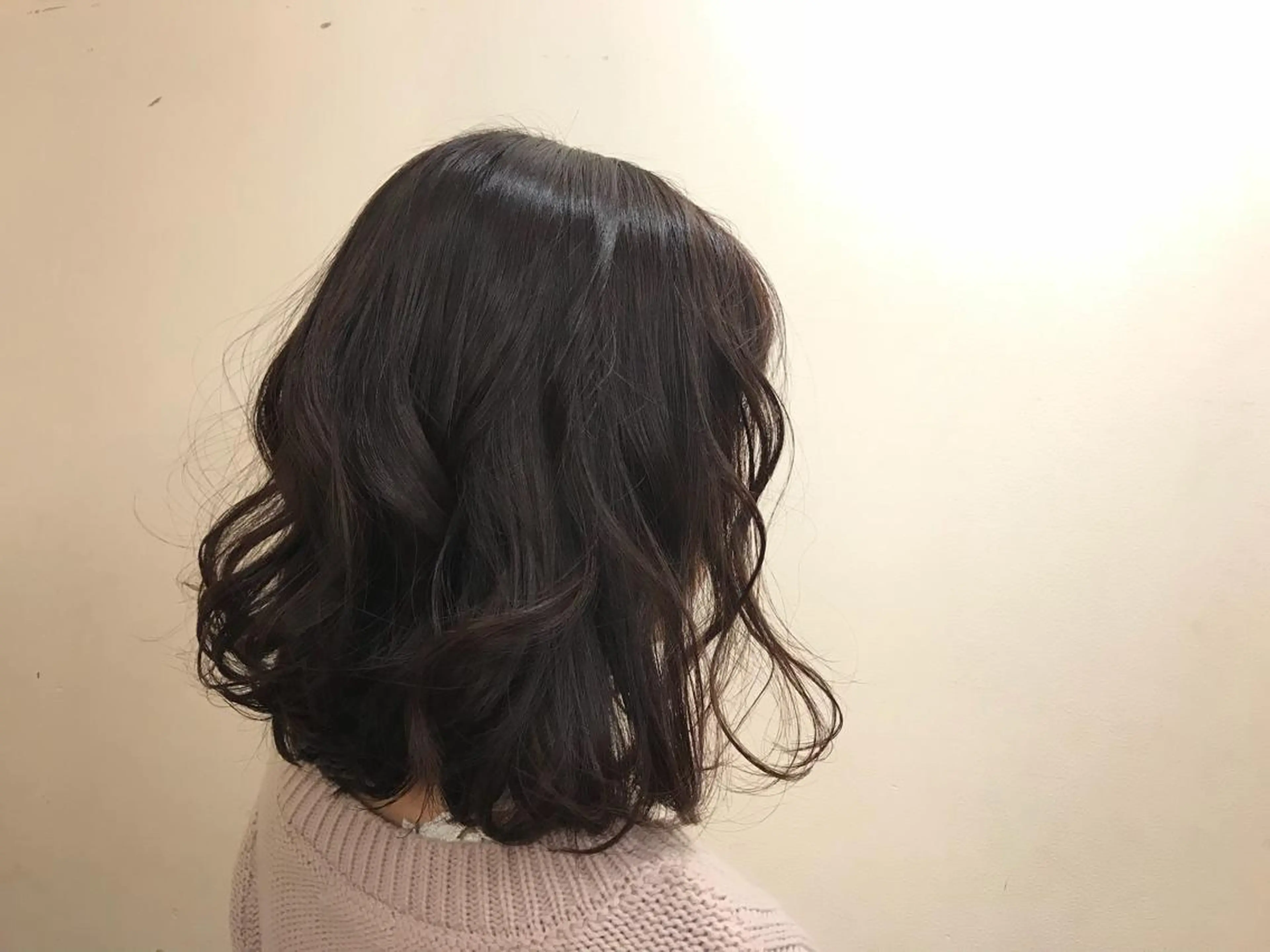 ミディアム カラー ピンクカラー 池田 寿子のヘアスタイル