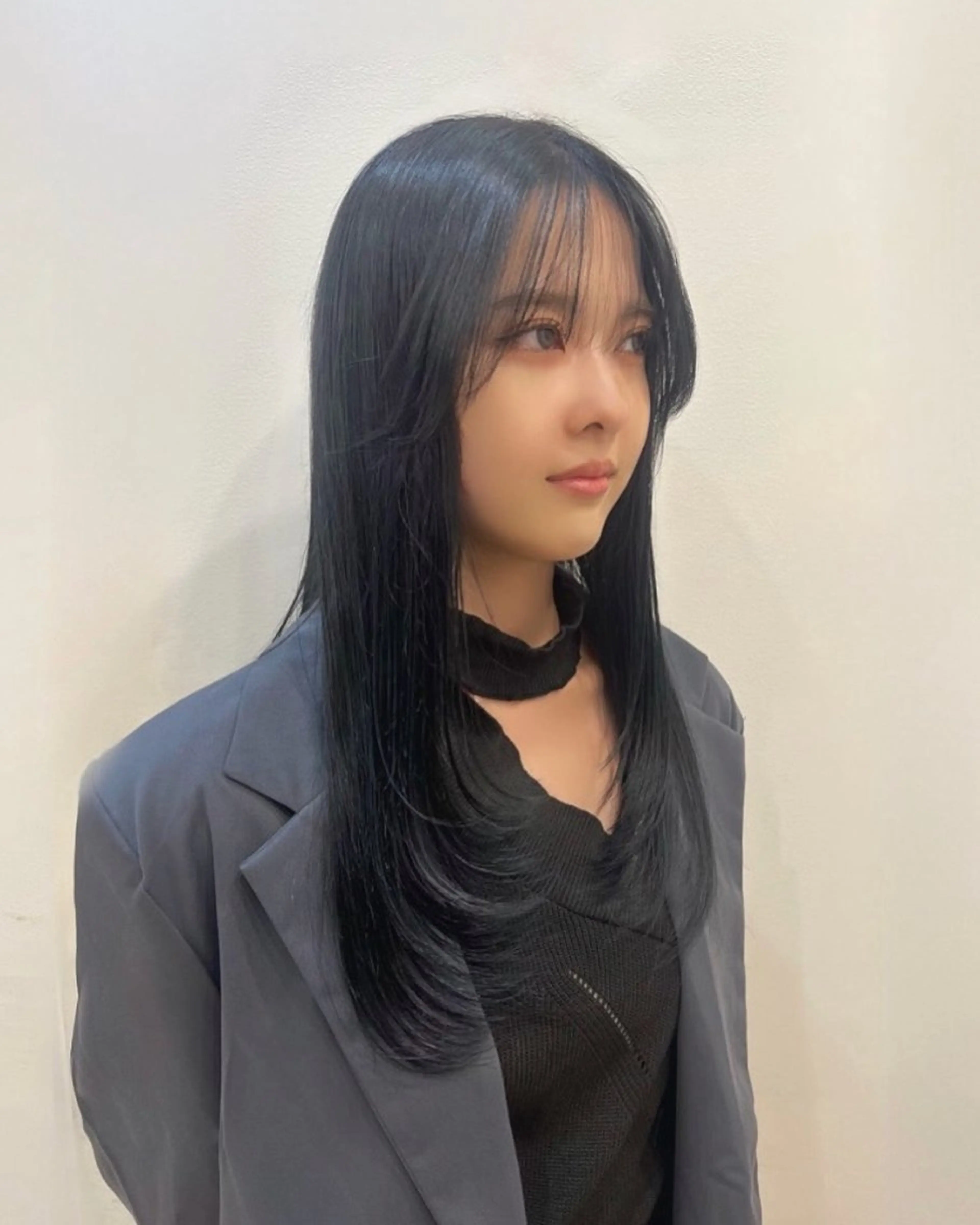 ロング くびれヘア 顔周りカット 韓国風ヘア レイヤーカット 似合わせカット カット トリートメント LUNA🌙韓国ヘア 🌙レイヤーカットのヘアスタイル