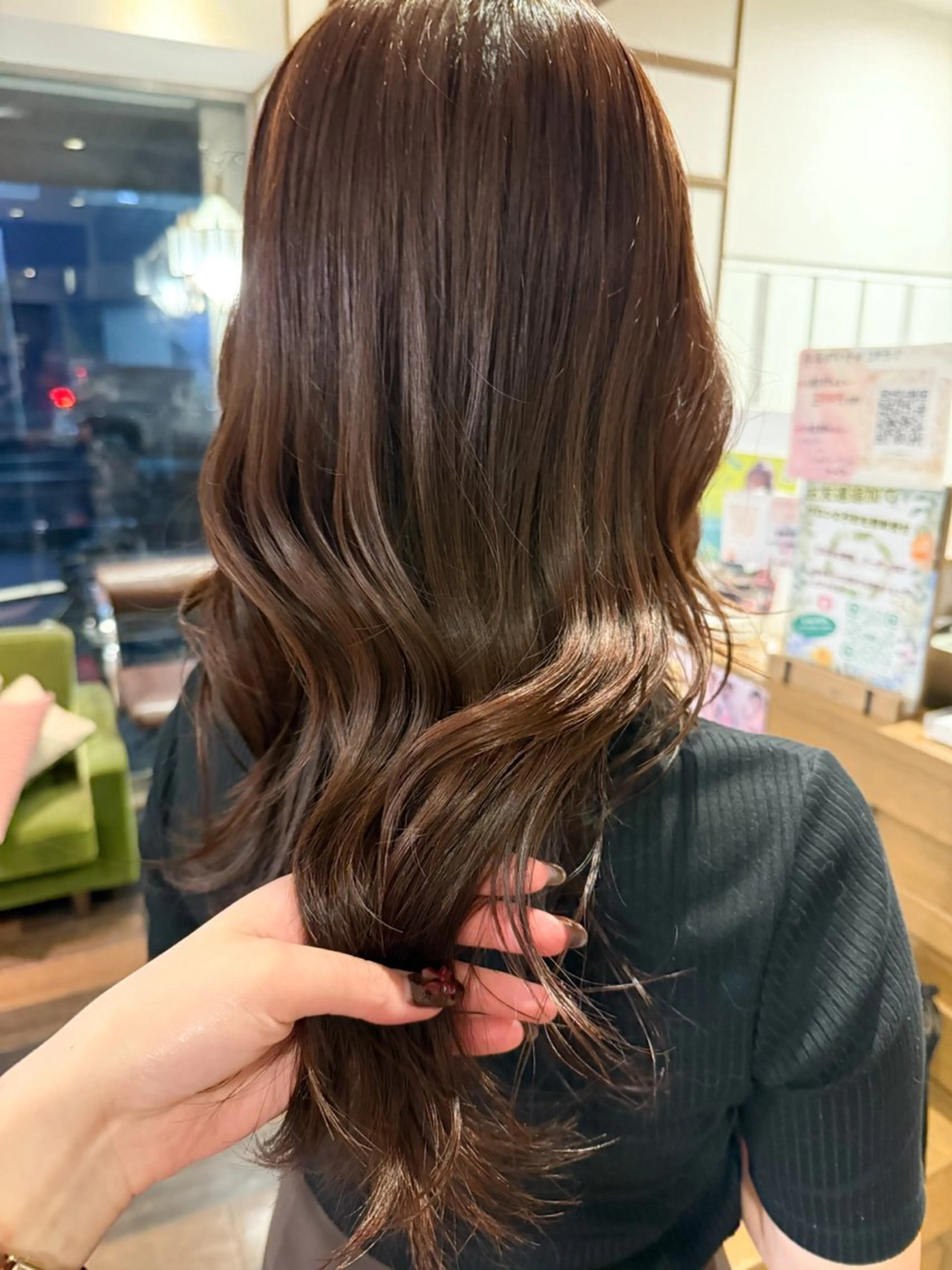 セミロング カラー ブラウンカラー カット ヘアカラー 🍒ྀིナカヤマ ミオ🍒ྀིのヘアスタイル