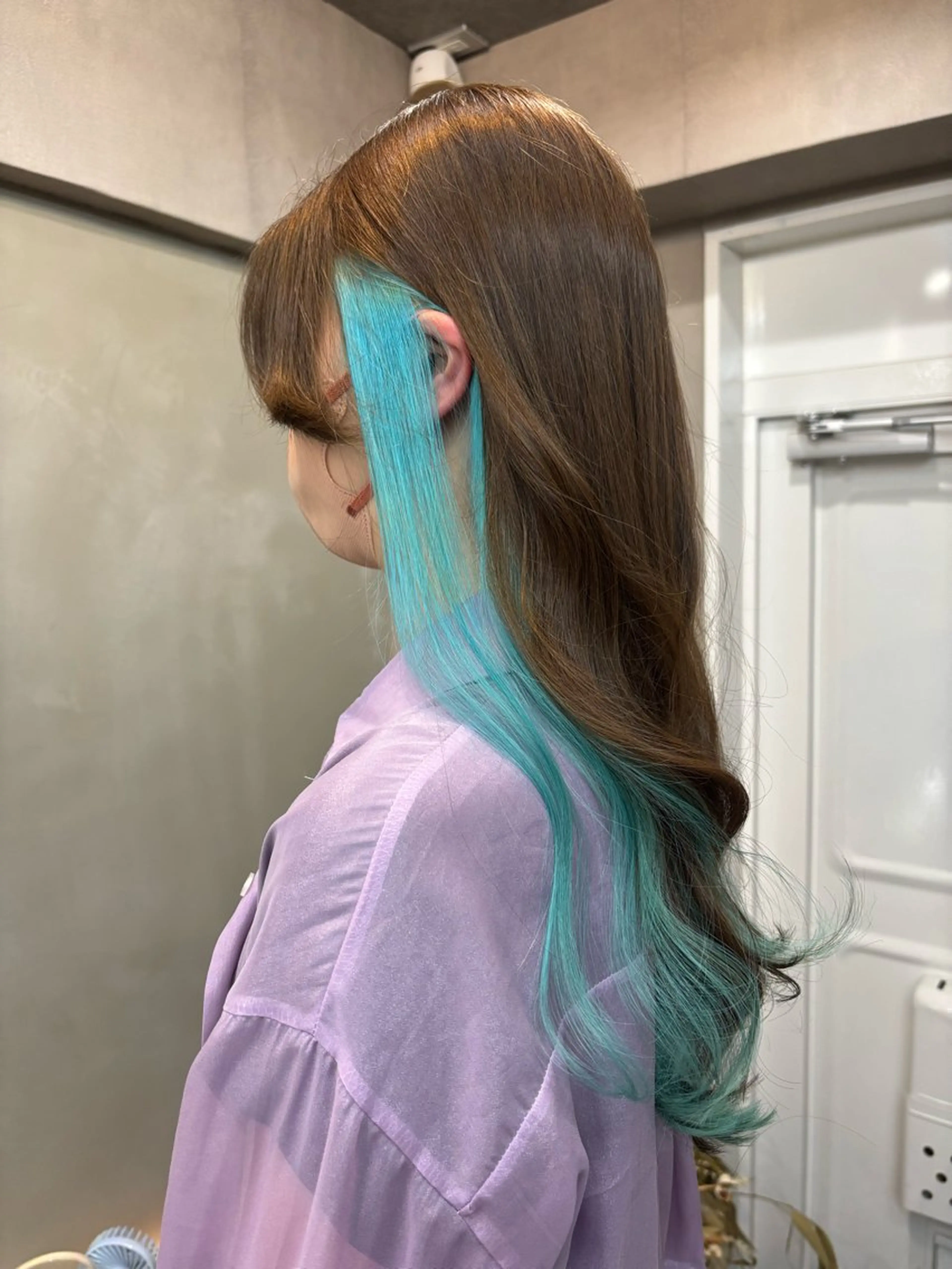 ミディアム カット ヘアカラー 髪質改善ストレート/ ブリーチ／渋谷　福田のヘアスタイル