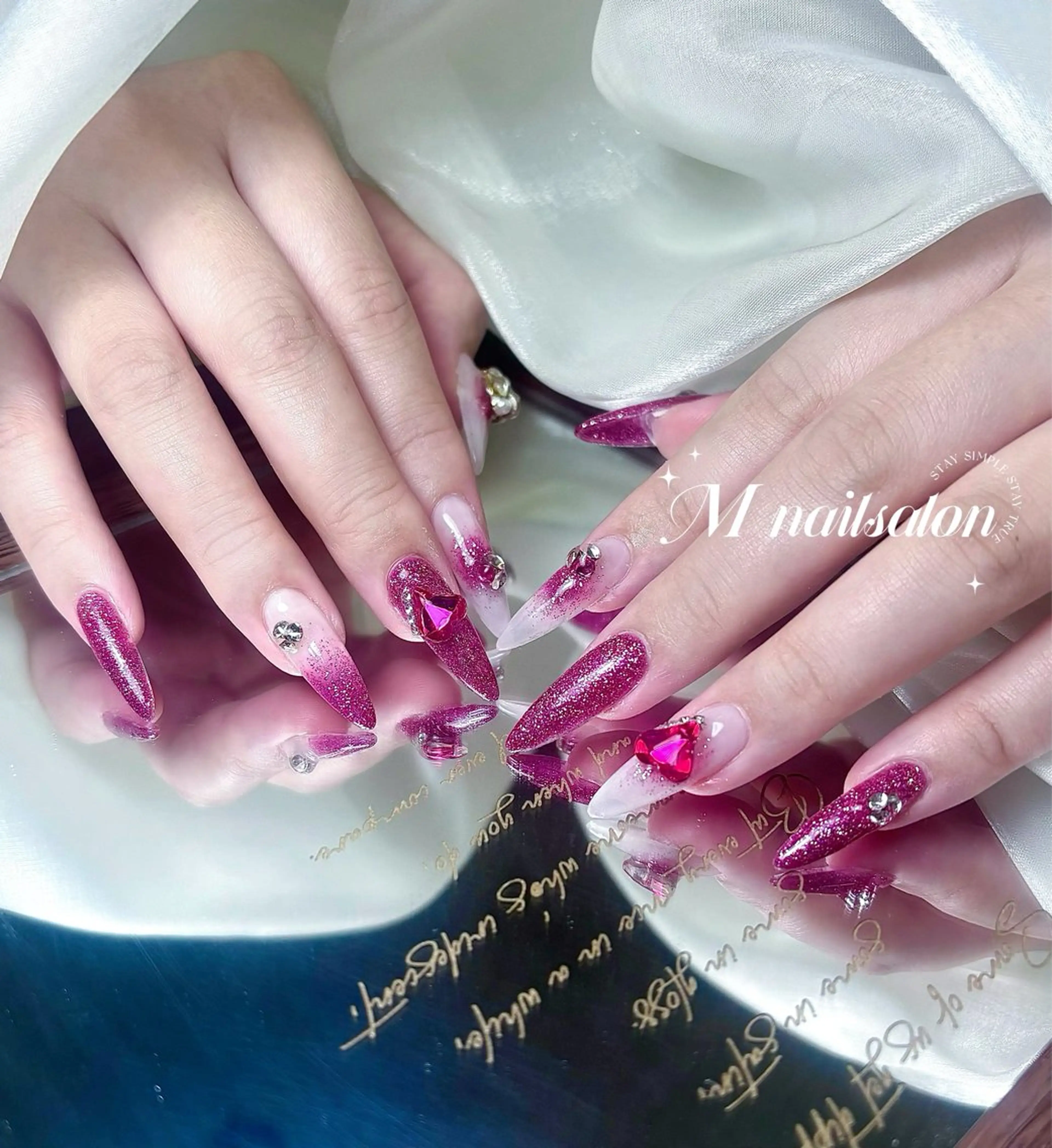 ネイル ハンドネイル M🌷nail 長さだし専門店のネイルデザイン