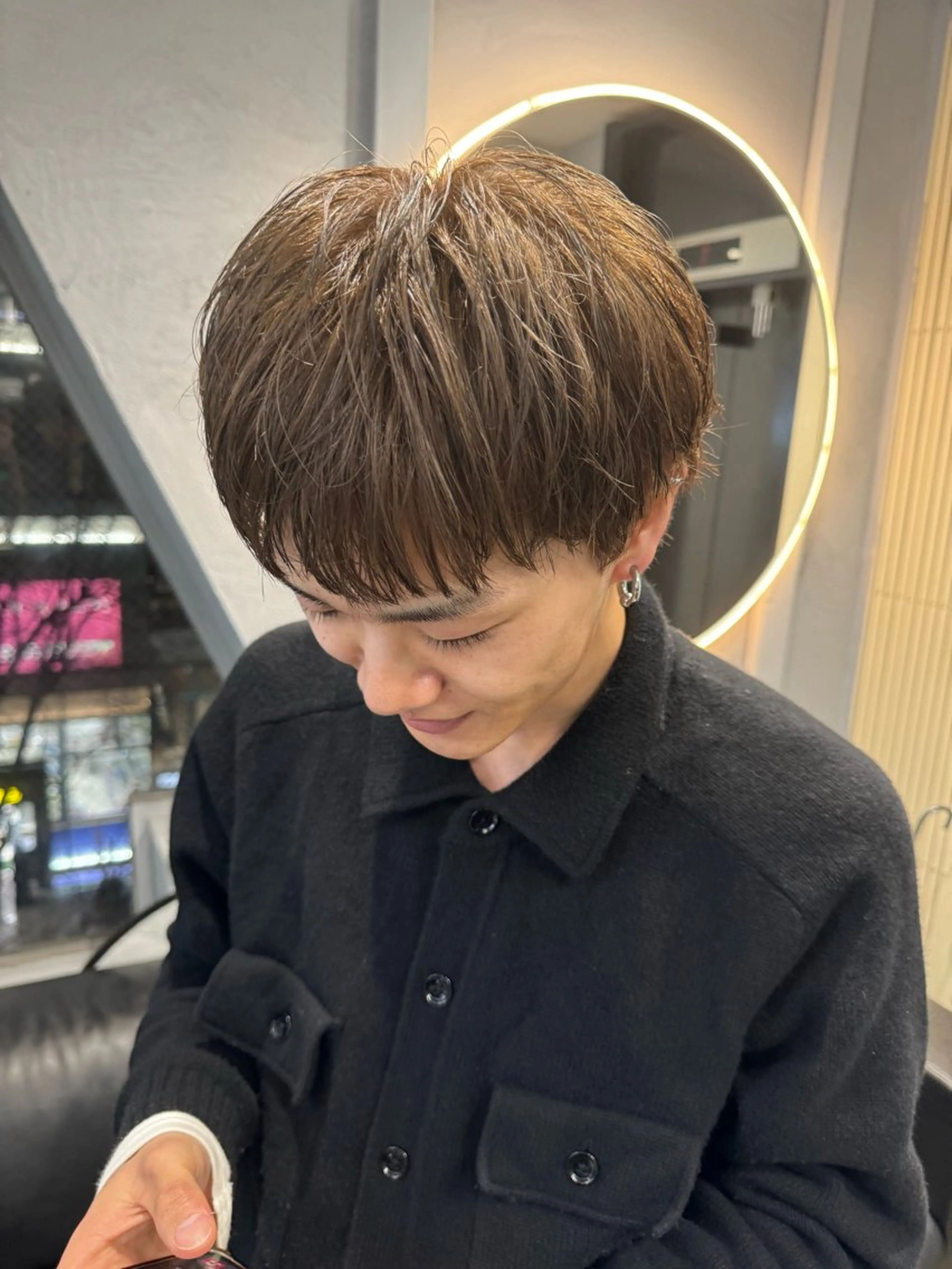 カラー メンズ dao/ミルクティー /ブラウン/ブロンドのヘアスタイル