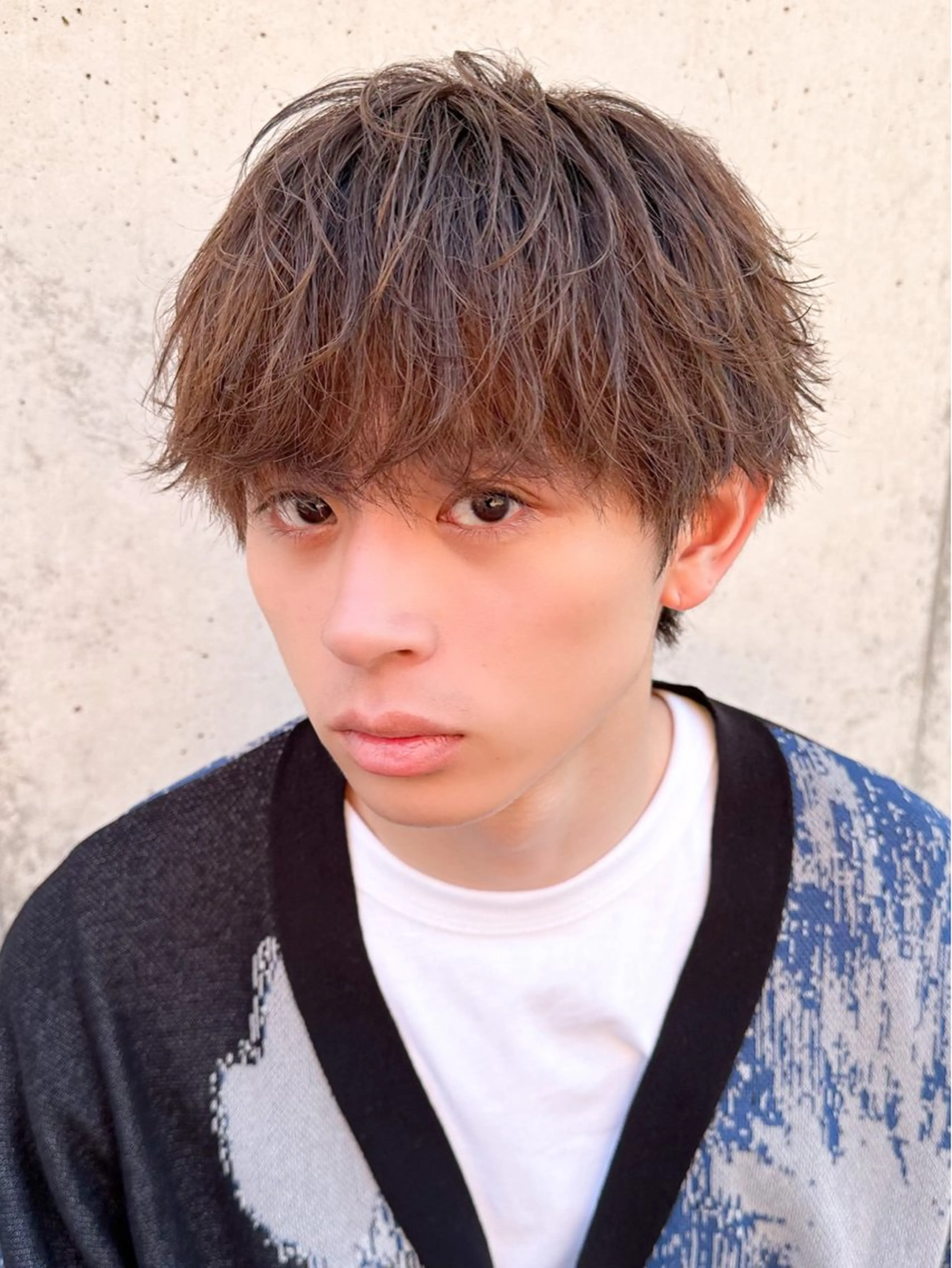 カラー パーマ メンズ パーマ/ダブルカラー ブリーチ⭐️海斗のヘアスタイル