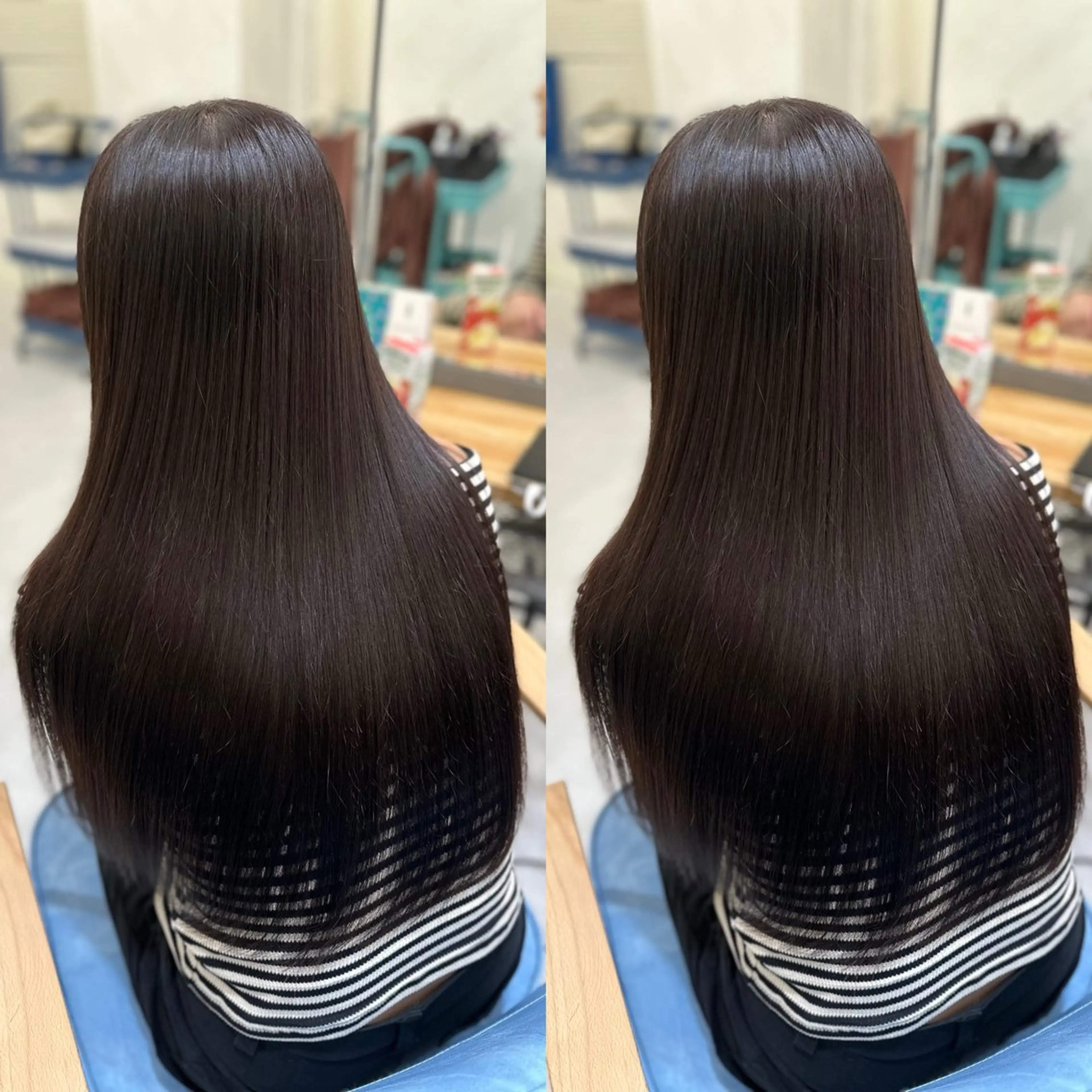 ロング カラー 髪質改善🩵縮毛矯正 代々木/木下のヘアスタイル