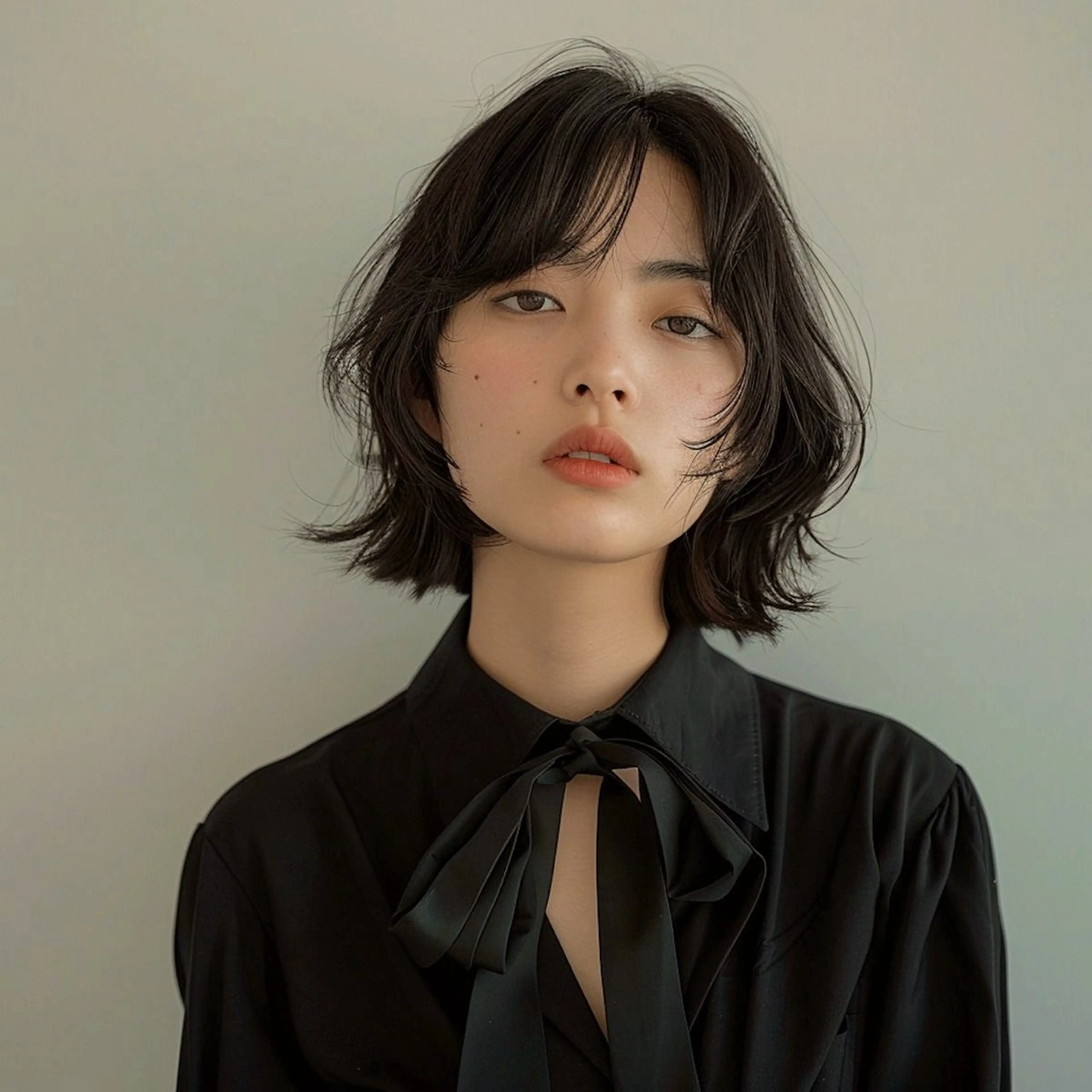 ミディアム 学生 ヘアカラー トリートメント ヘッドスパ ヘアセット みほ/髪質改善/ モード/ニュアンスのヘアスタイル