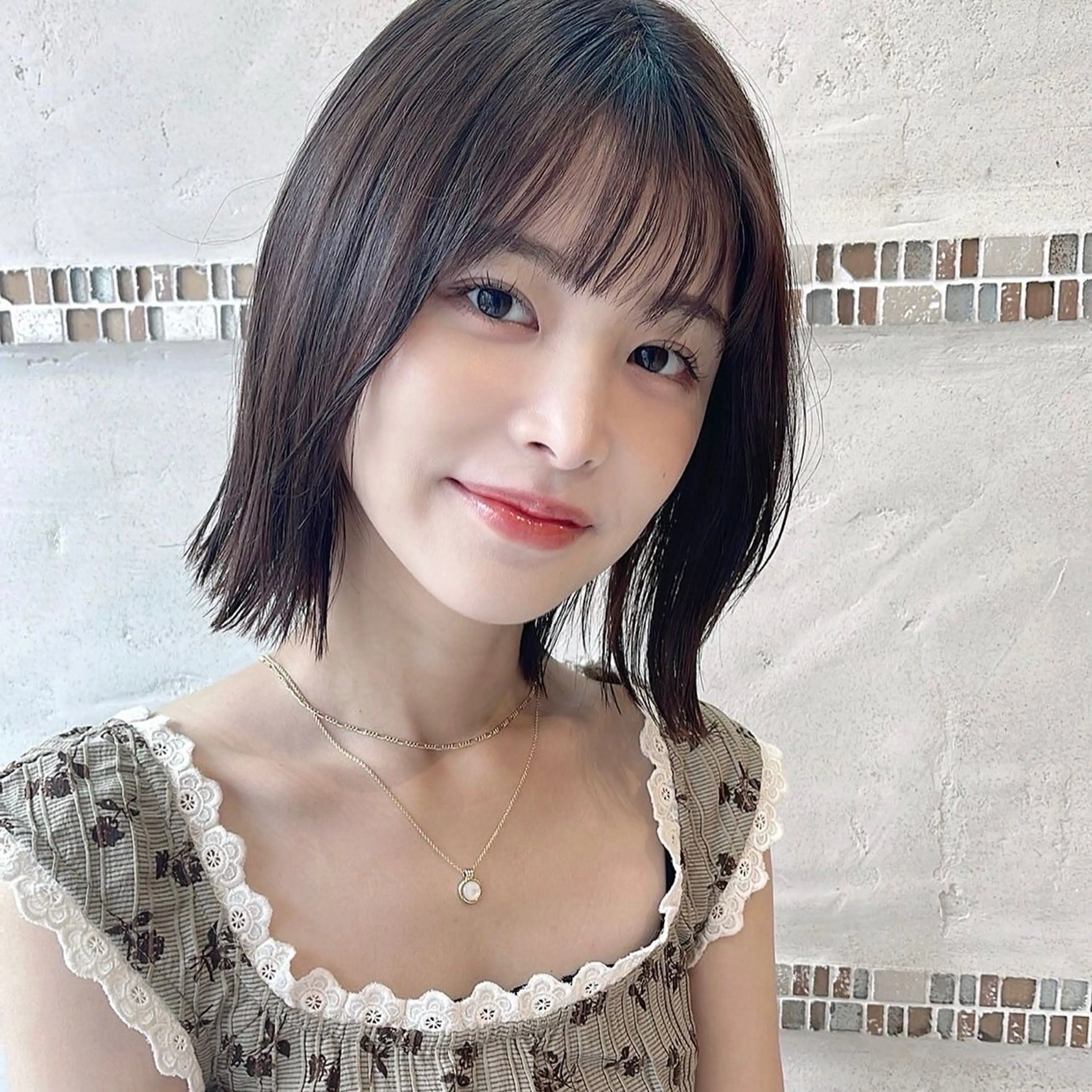 ミディアム ボブ カット ヘアカラー トリートメント 似合わせヘア/ボブ/ ミディアム/Takaのヘアスタイル