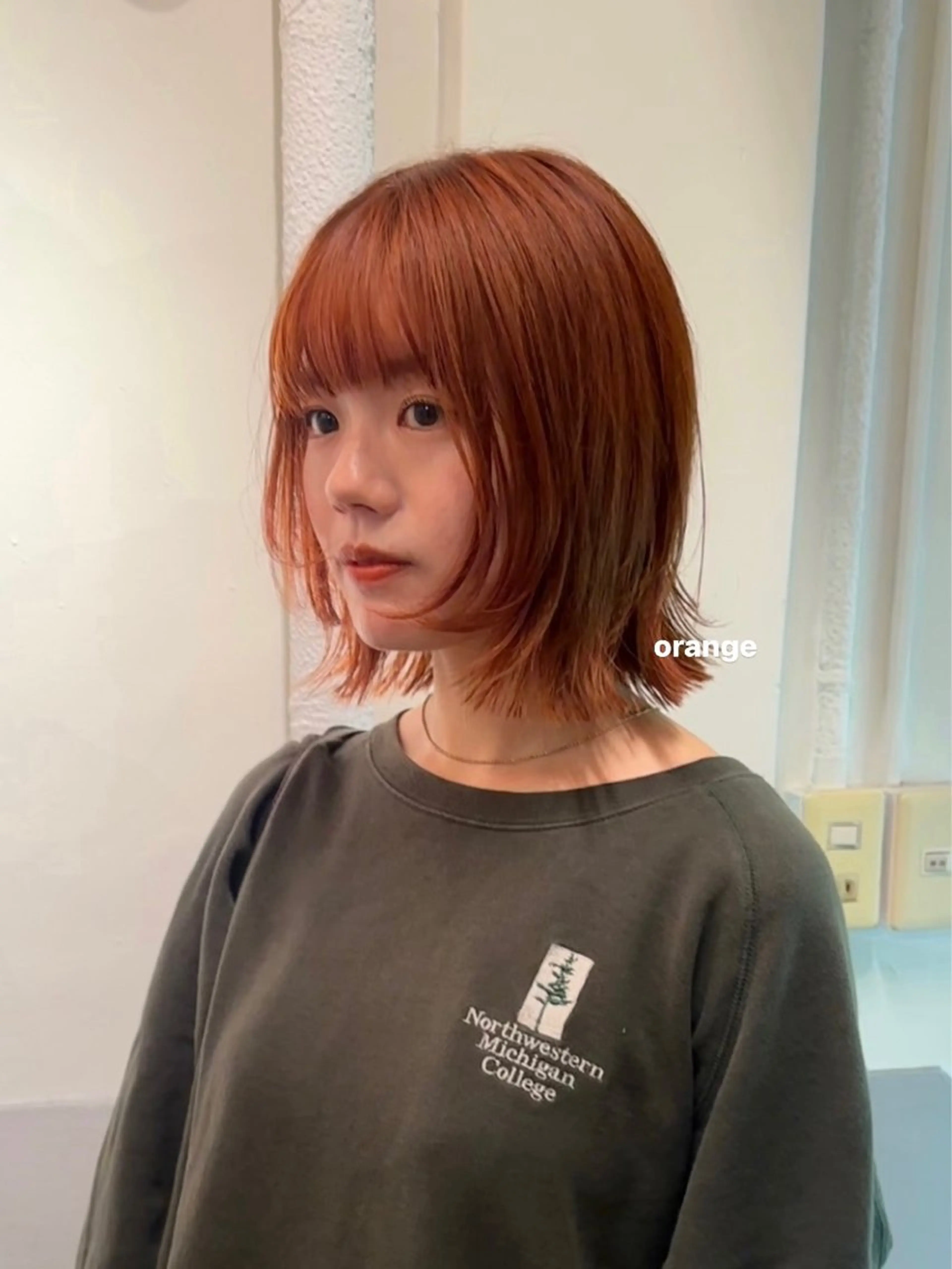 ショート カラー 顔まわりレイヤー 顔周りカット 伸ばしかけ レイヤーカット 暖色カラー/レイヤー 🌙 オノユリカのヘアスタイル