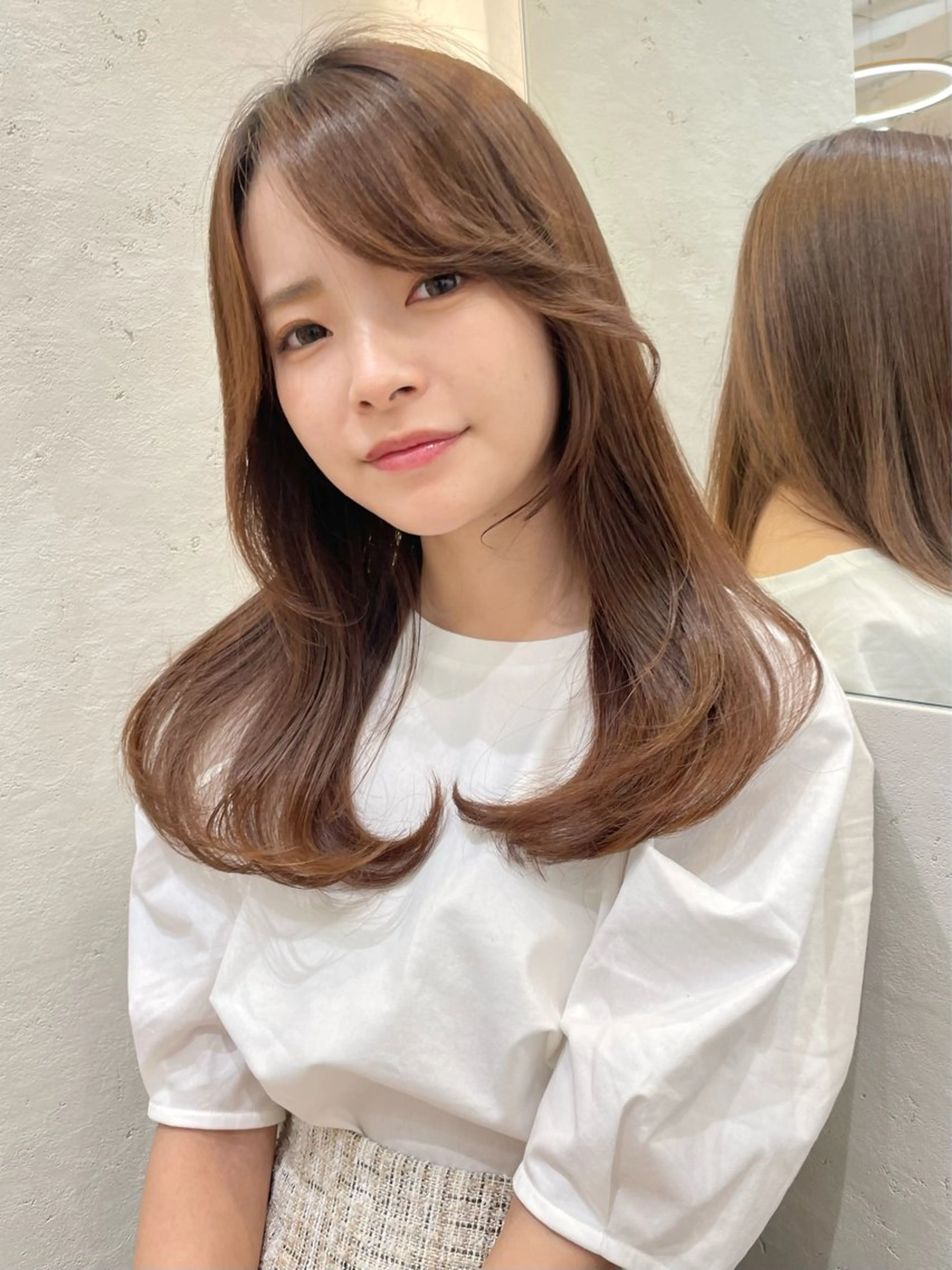 セミロング カット ヘアカラー トリートメント 育休中4/30- 予約受付/野崎かよのヘアスタイル