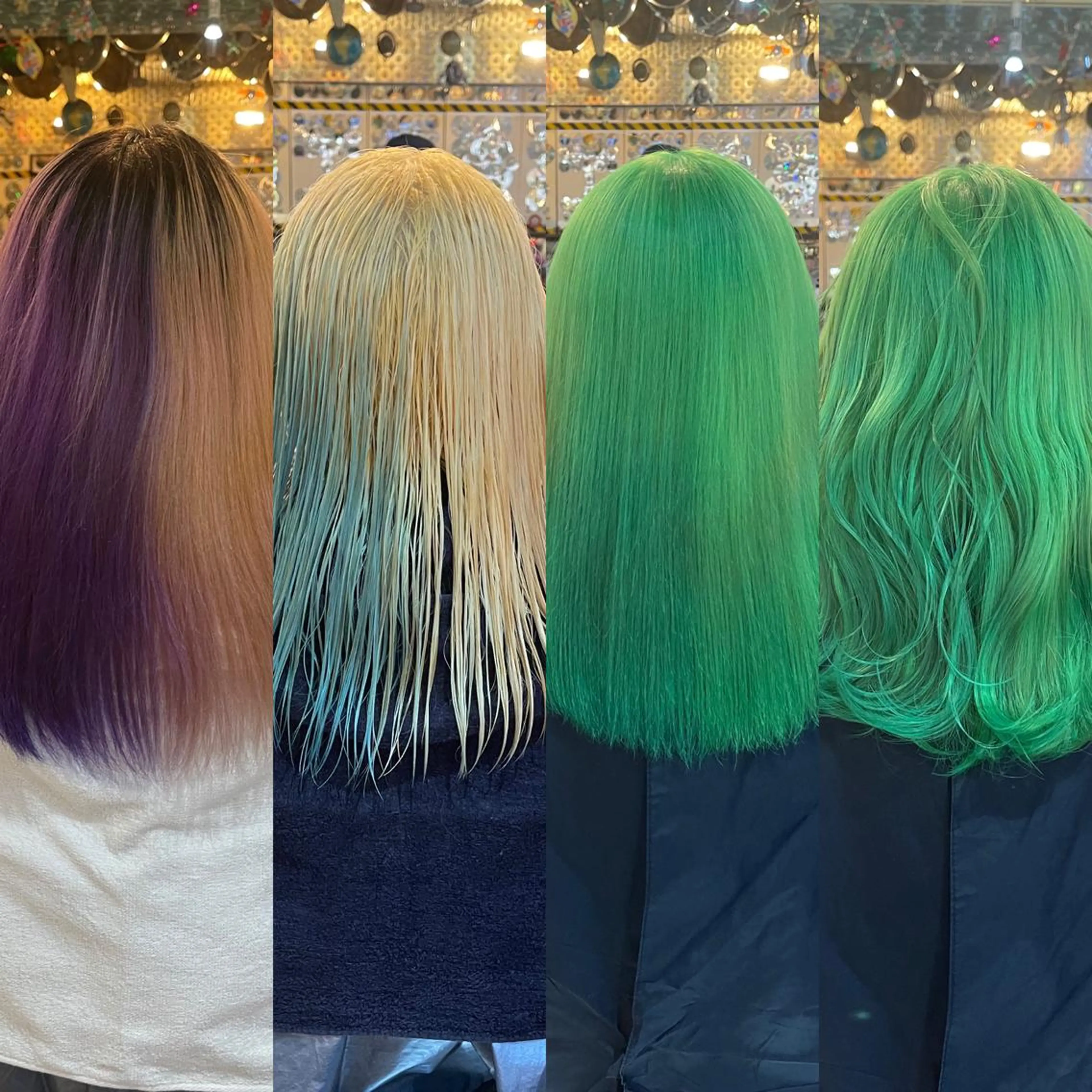 ミディアム カラー ヘアアレンジ ブリーチ ケアブリーチ 🌈派手髪エクステ ブレイズ🌈ひろとのヘアスタイル