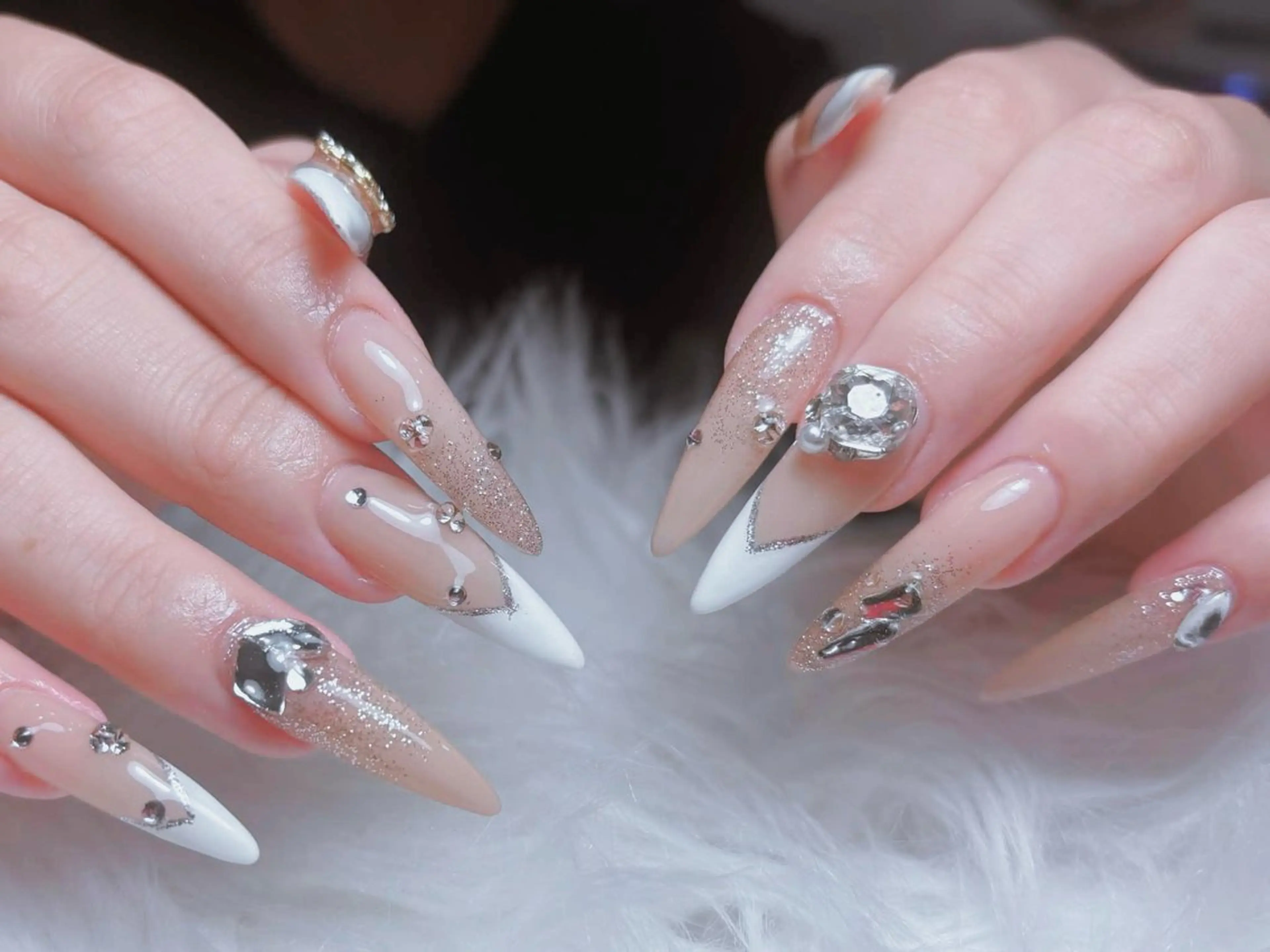 ネイル ボルドー チークネイル 長さ出し フレンチネイル ジェルネイル ハンドネイル Belle Nail Salonのネイルデザイン