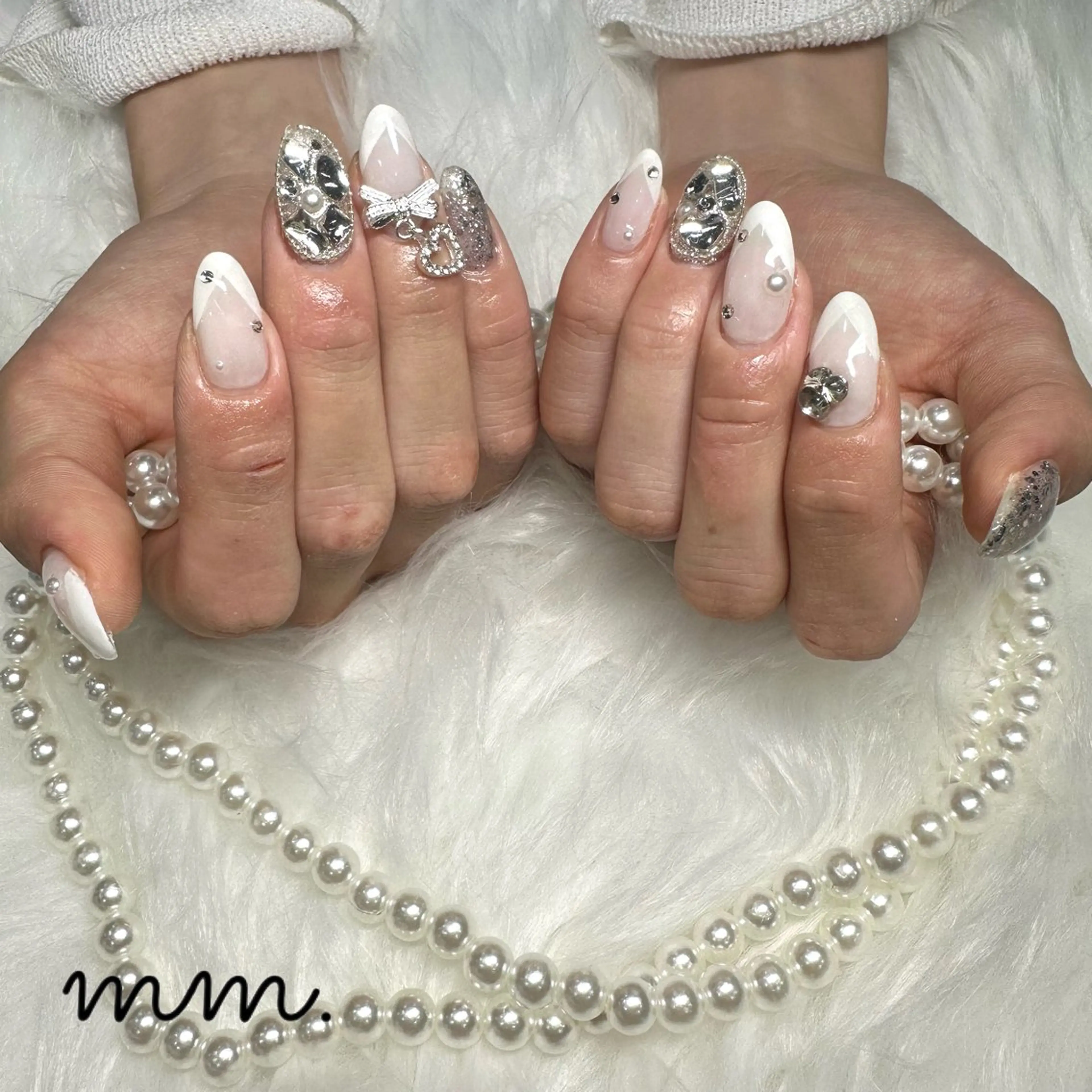 ネイル ハンドネイル 🩷🩵mm.大宮 Riyo🧸🩵🩷のネイルデザイン