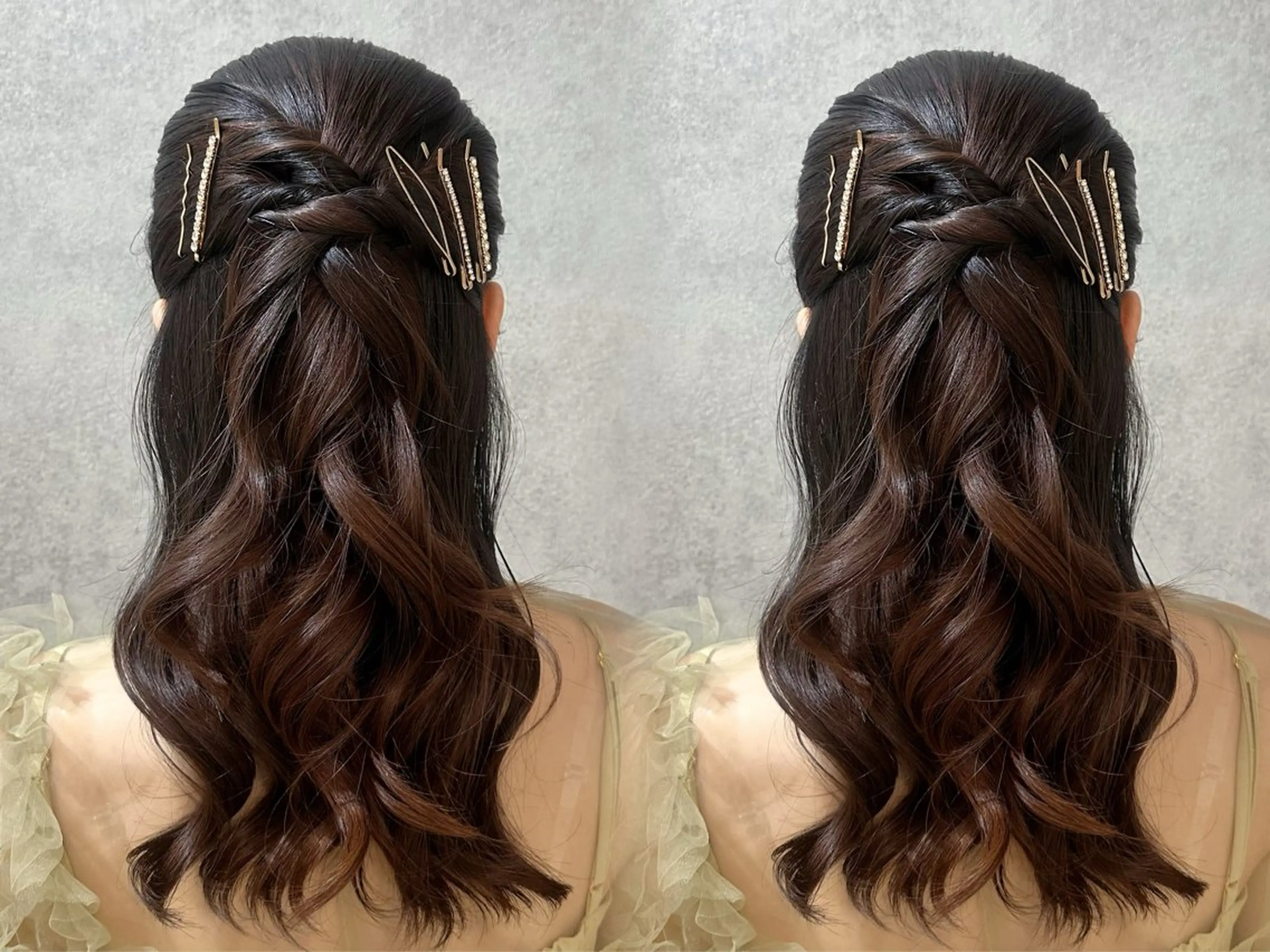 ヘアアレンジ ヘアセット 銀座レイヤーカット ×シースルー前髪のヘアスタイル