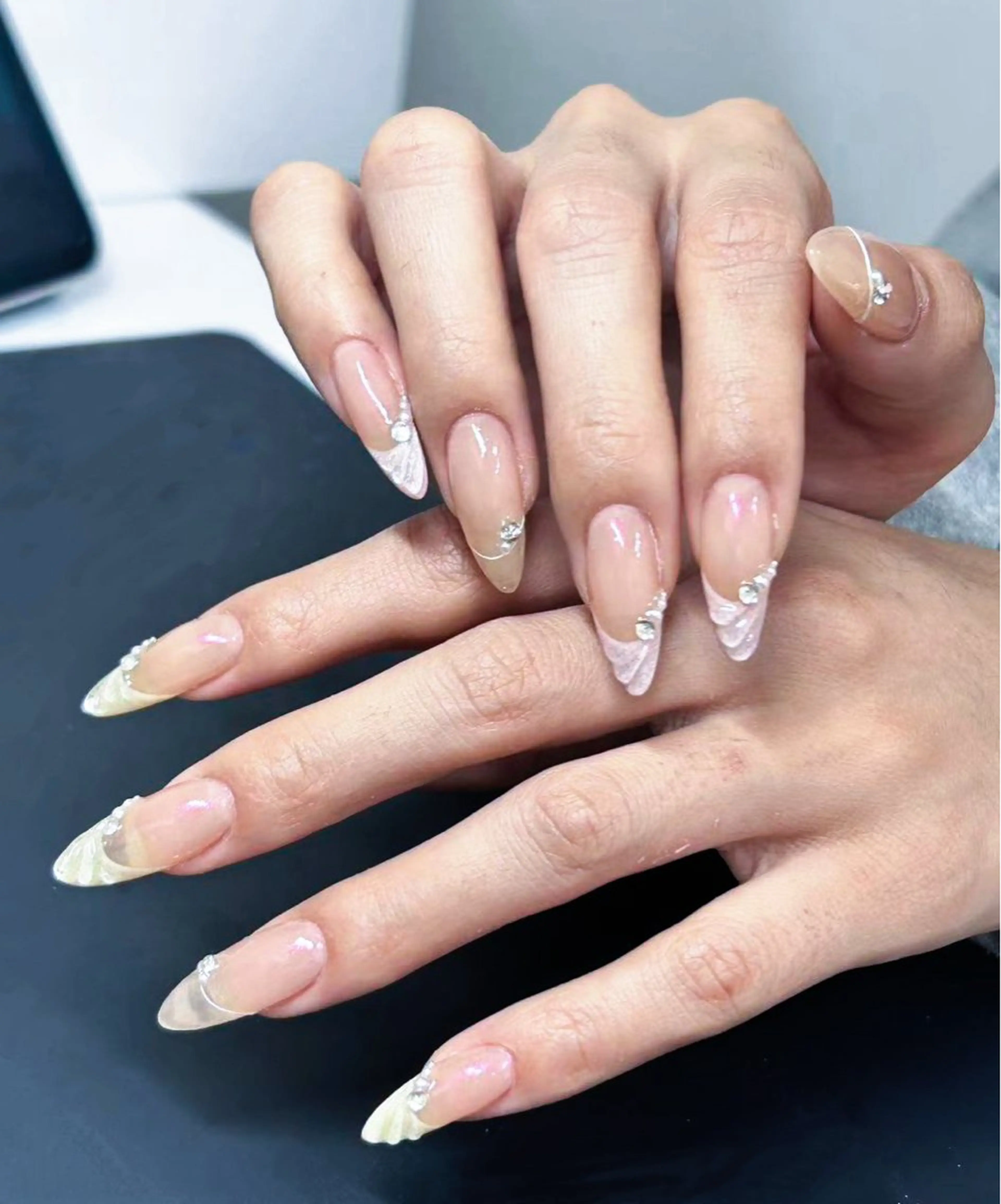 ネイル スカルプネイル シンプルネイル ハンドネイル ハンドケア Lunailsalon所属・Lu nailsalonのネイルデザイン